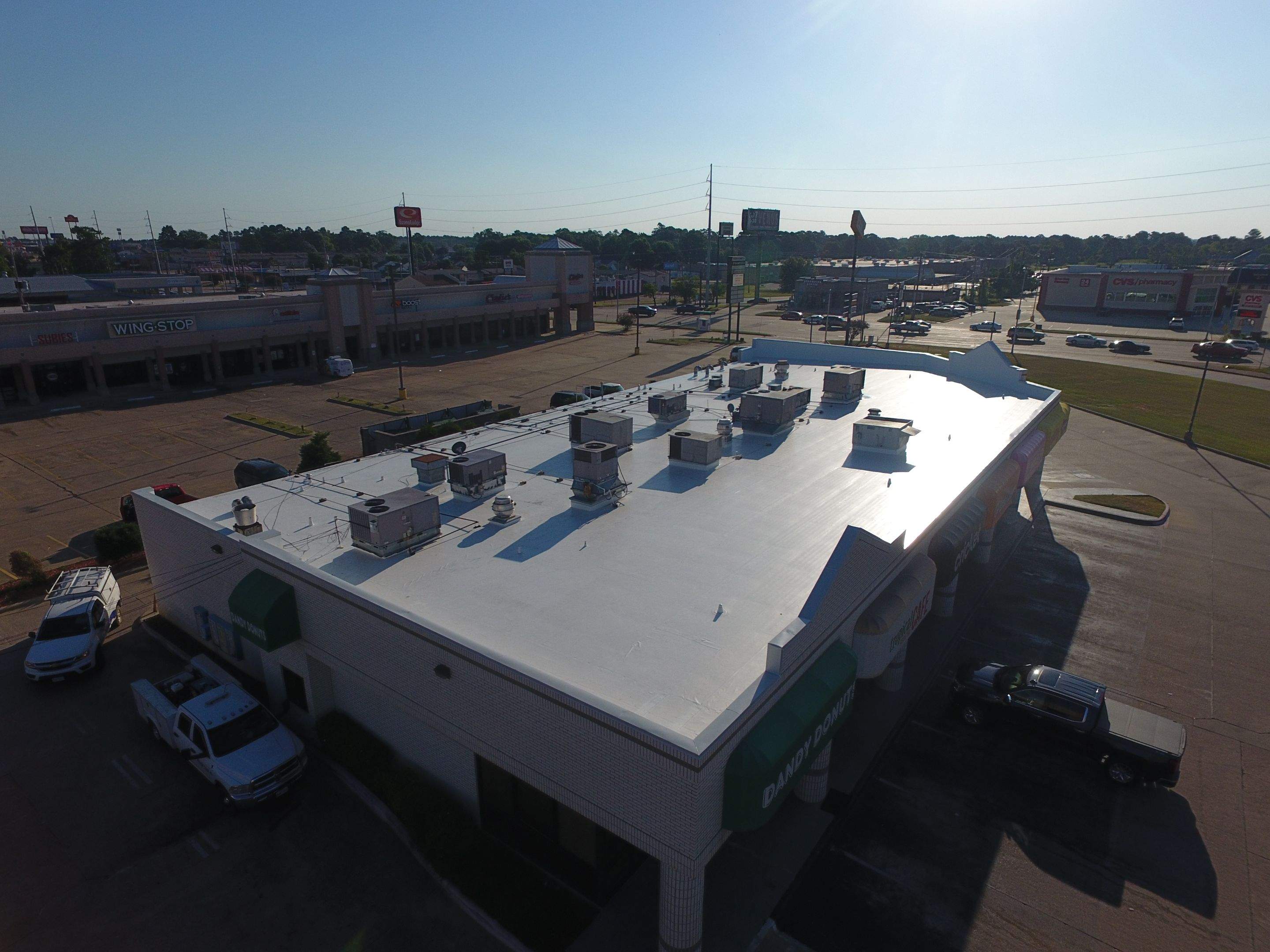 Commercial Roofing Installation using 50 mil PVC by Hostetler Roofing