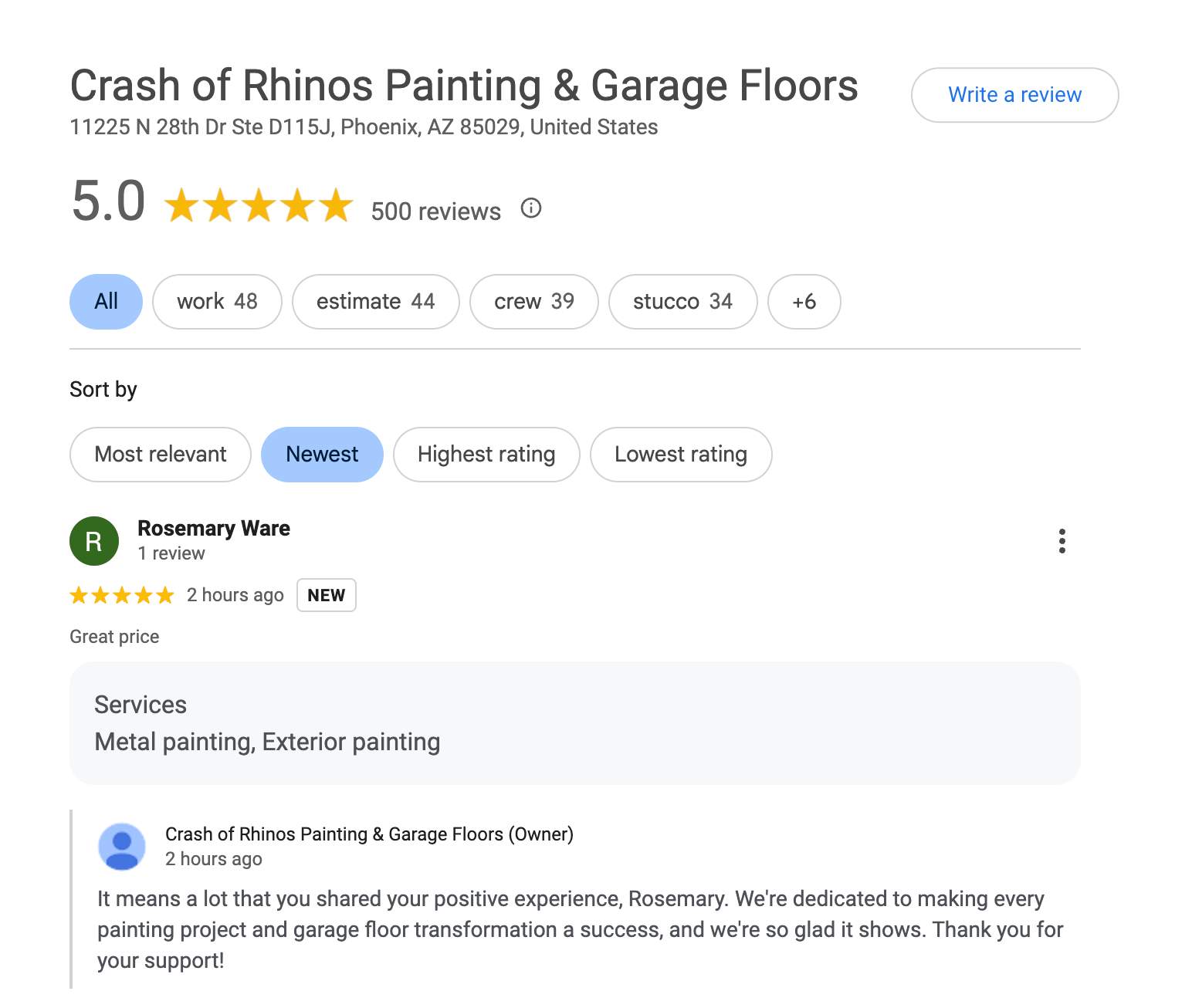 Exterior Painting - Phoenix by Crash of Rhinos Painting & Garage Floors
