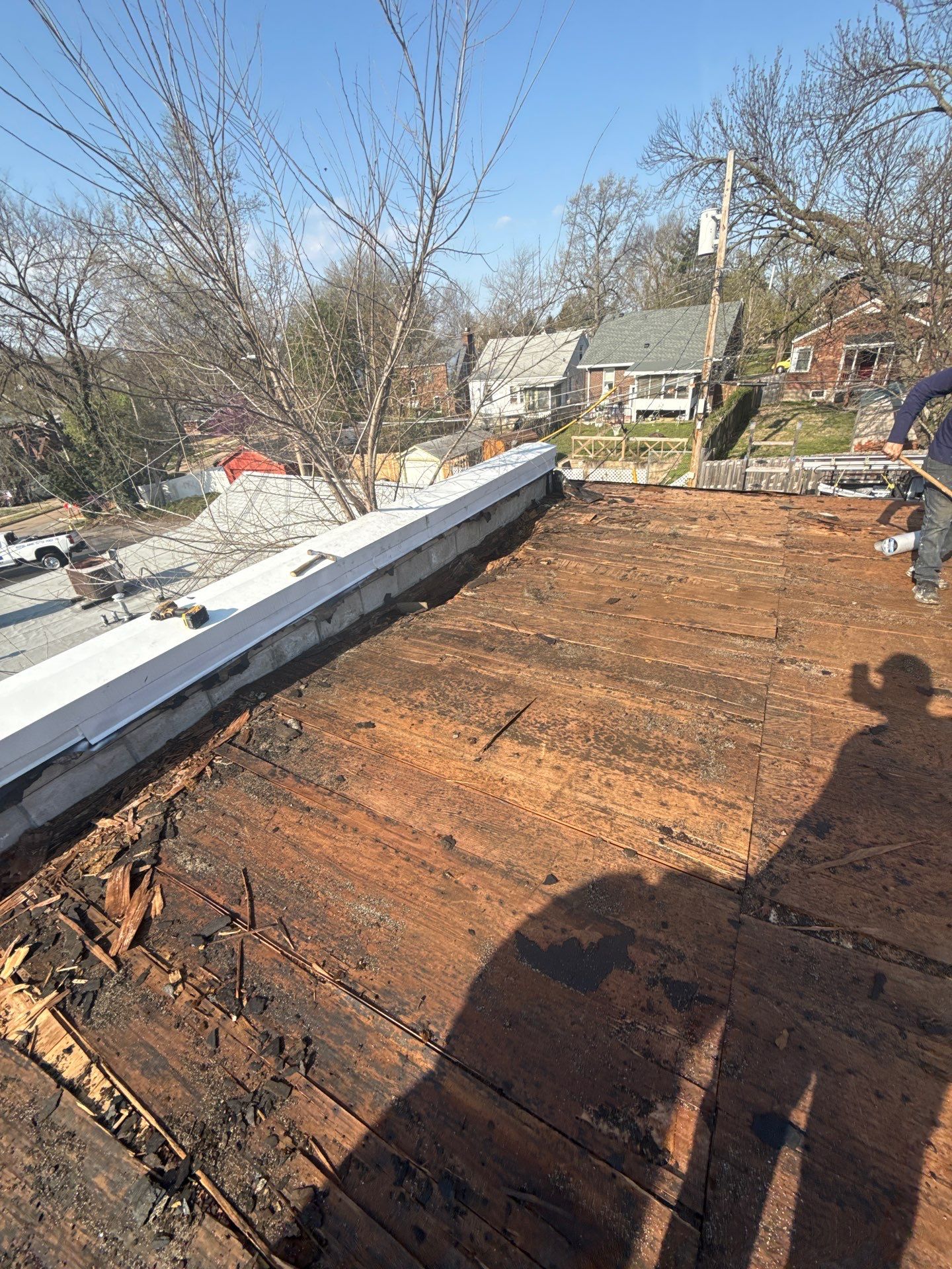 Flat Roof Replacement with New TPO Membrane in St. Louis by Acute Roofing And Exteriors 