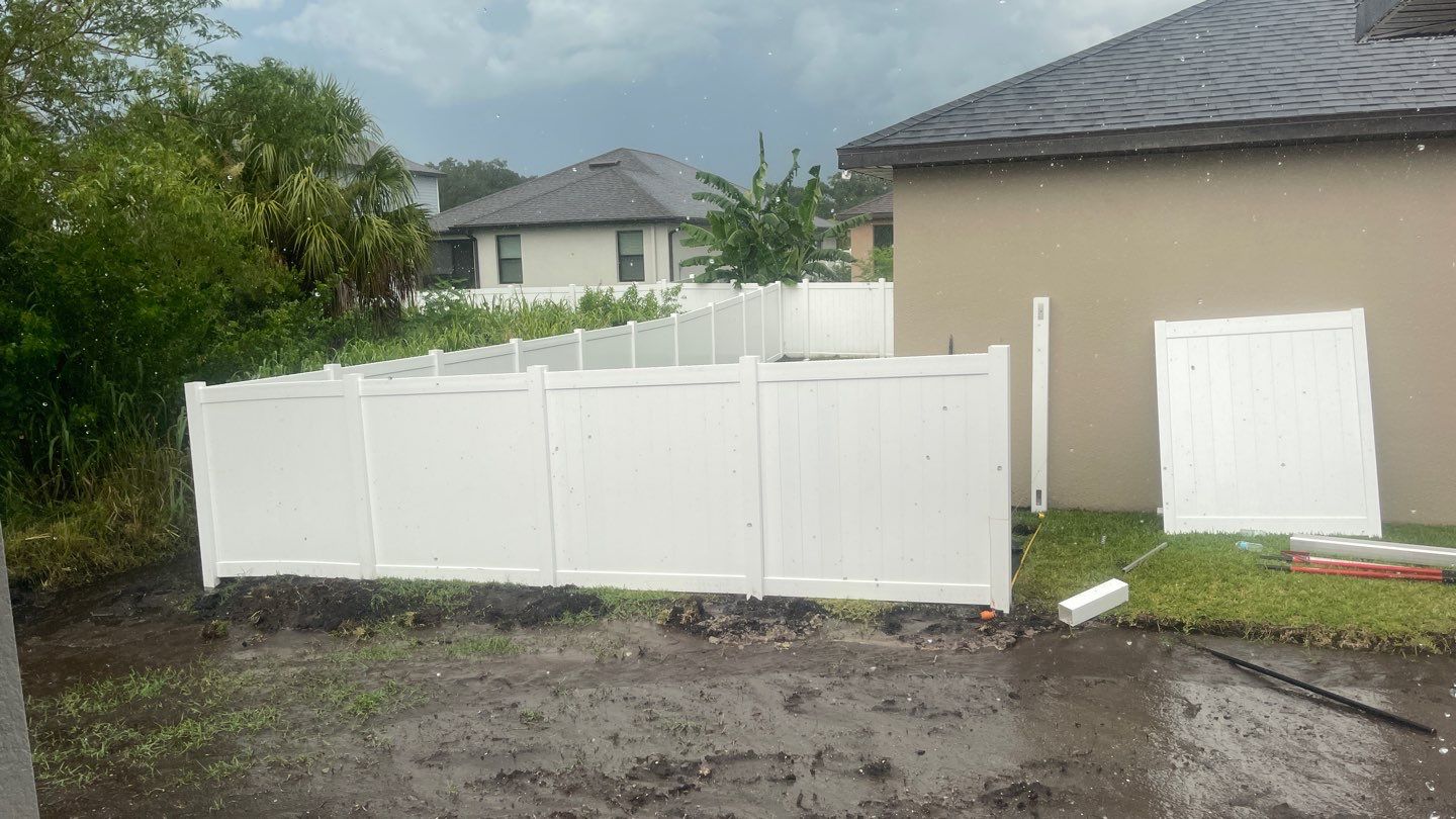 Parrish, FL 6ft. Tall White Vinyl Privacy Fence by Asap fence and gates, LLC