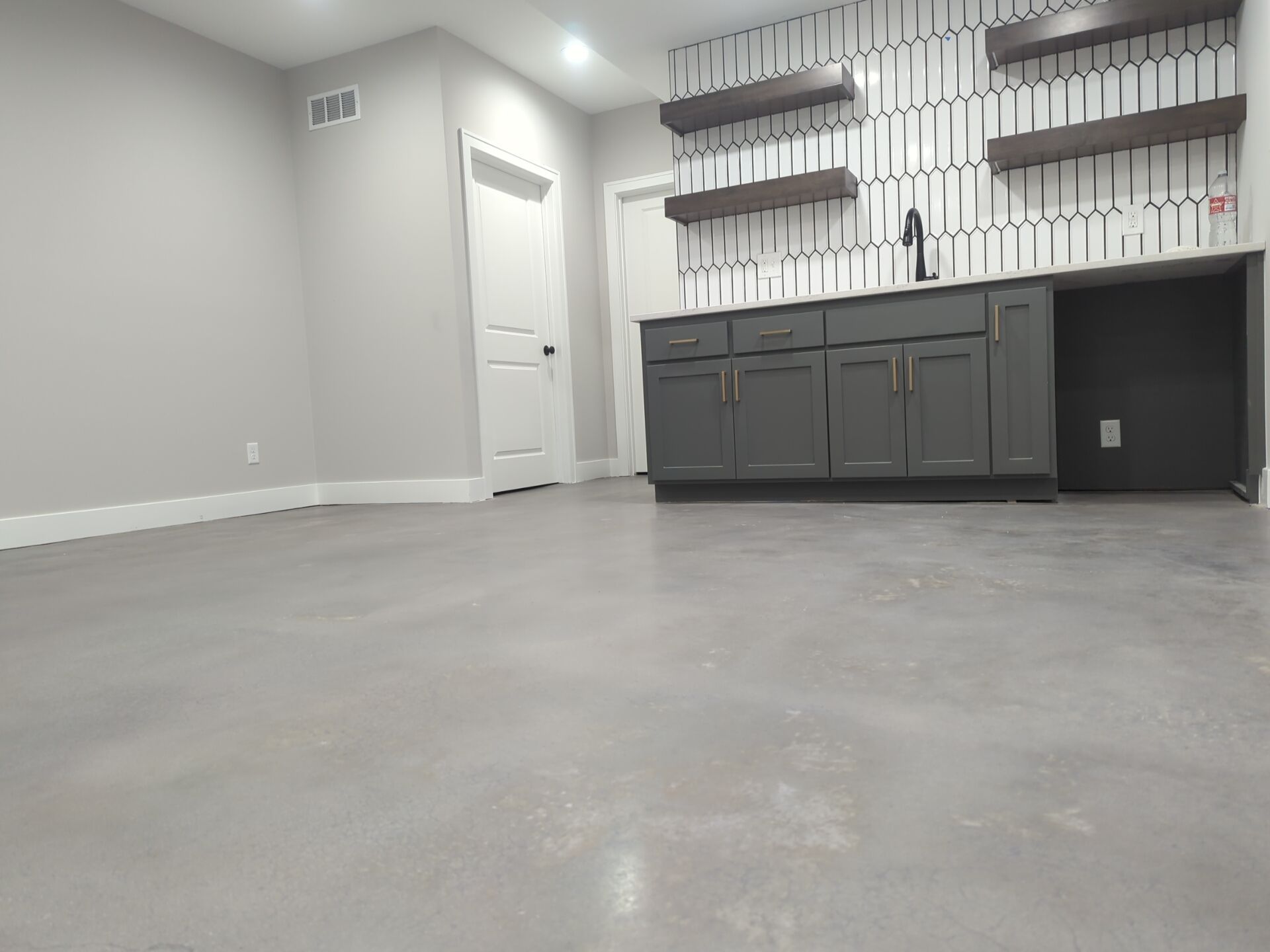 Lee's Summit -- Polished Concrete with Grey Dye by Big Red Decorative Concrete, LLC