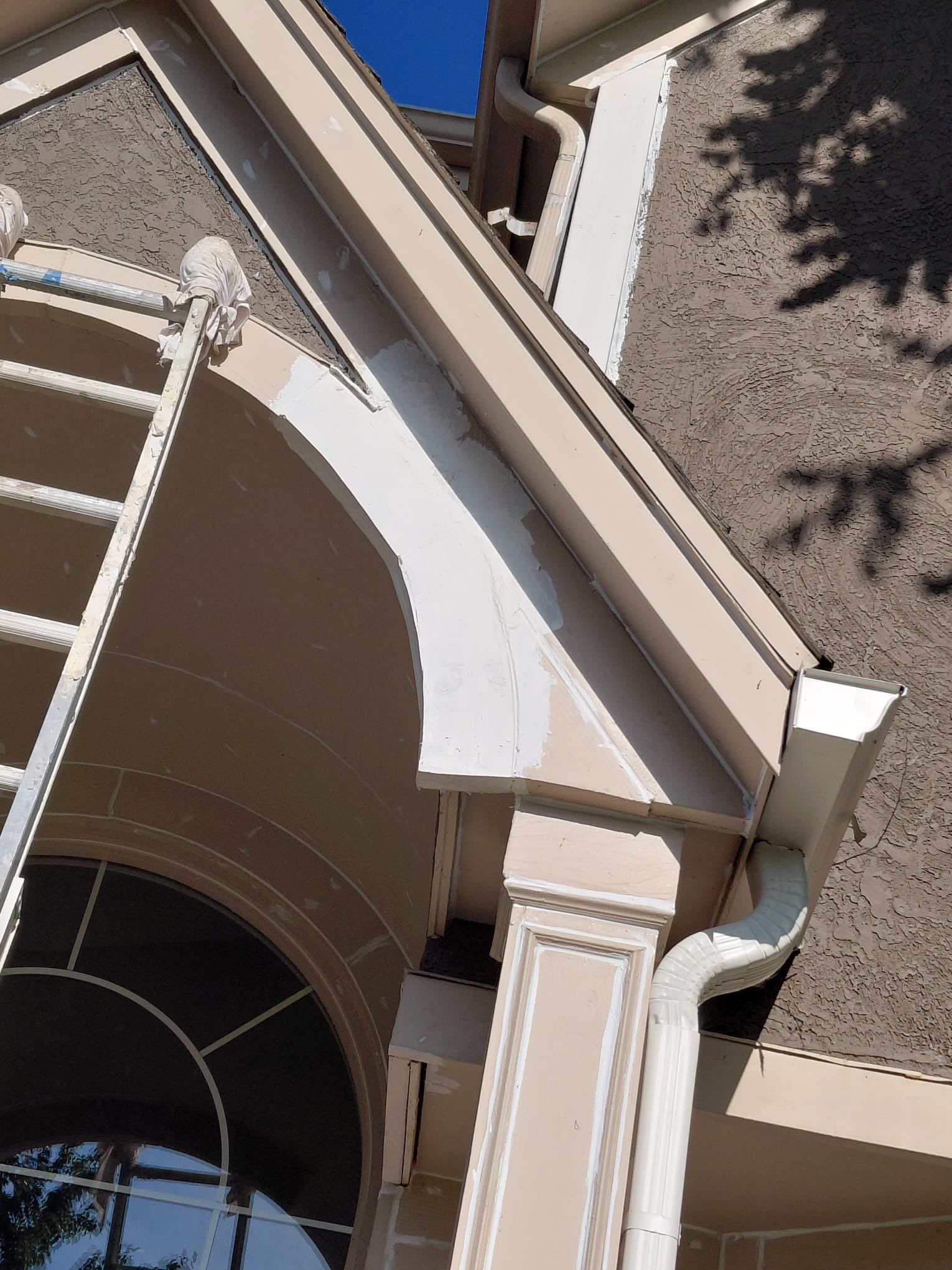 Exterior Painting and Wood Rot Repair for Overland Park Residence by Cougar Painting