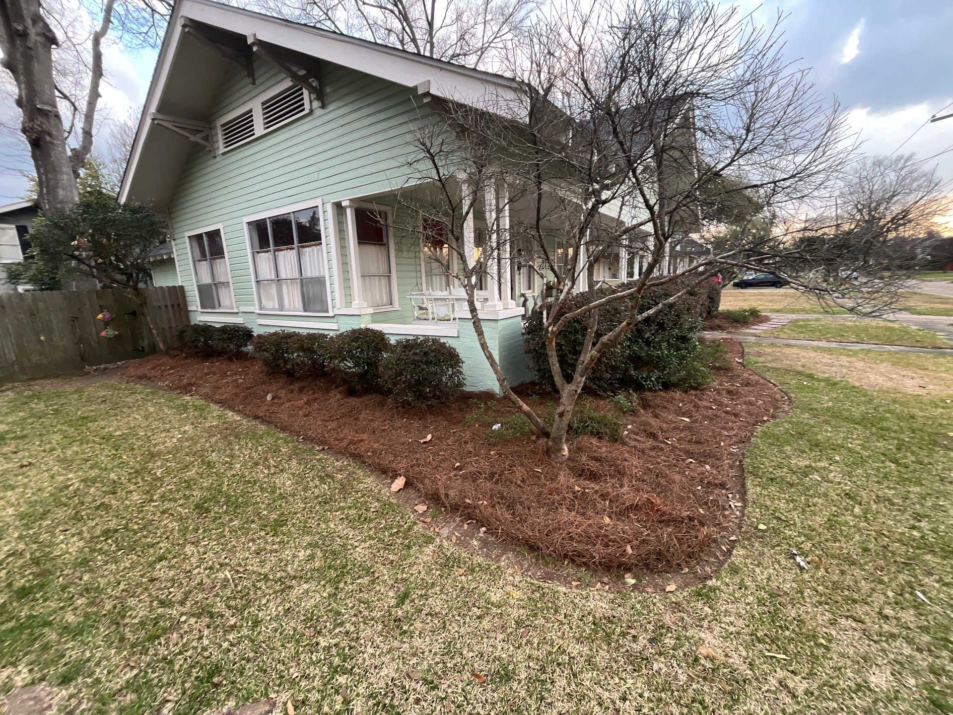 Landscaping  using Pine Straw by College Bros Outdoor services