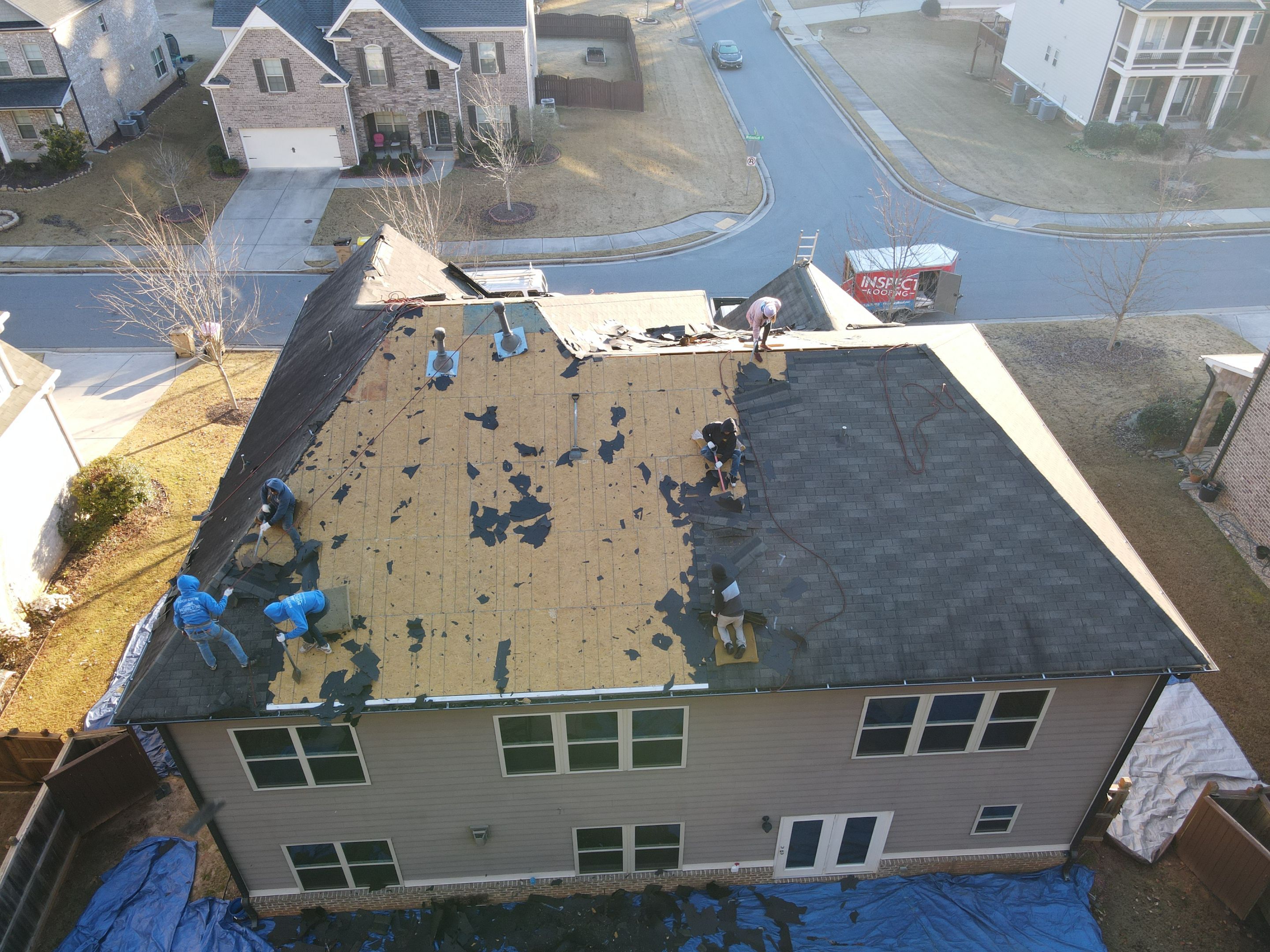 Residential Roofing Installation using Owens Corning by Inspector Roofing and Restoration
