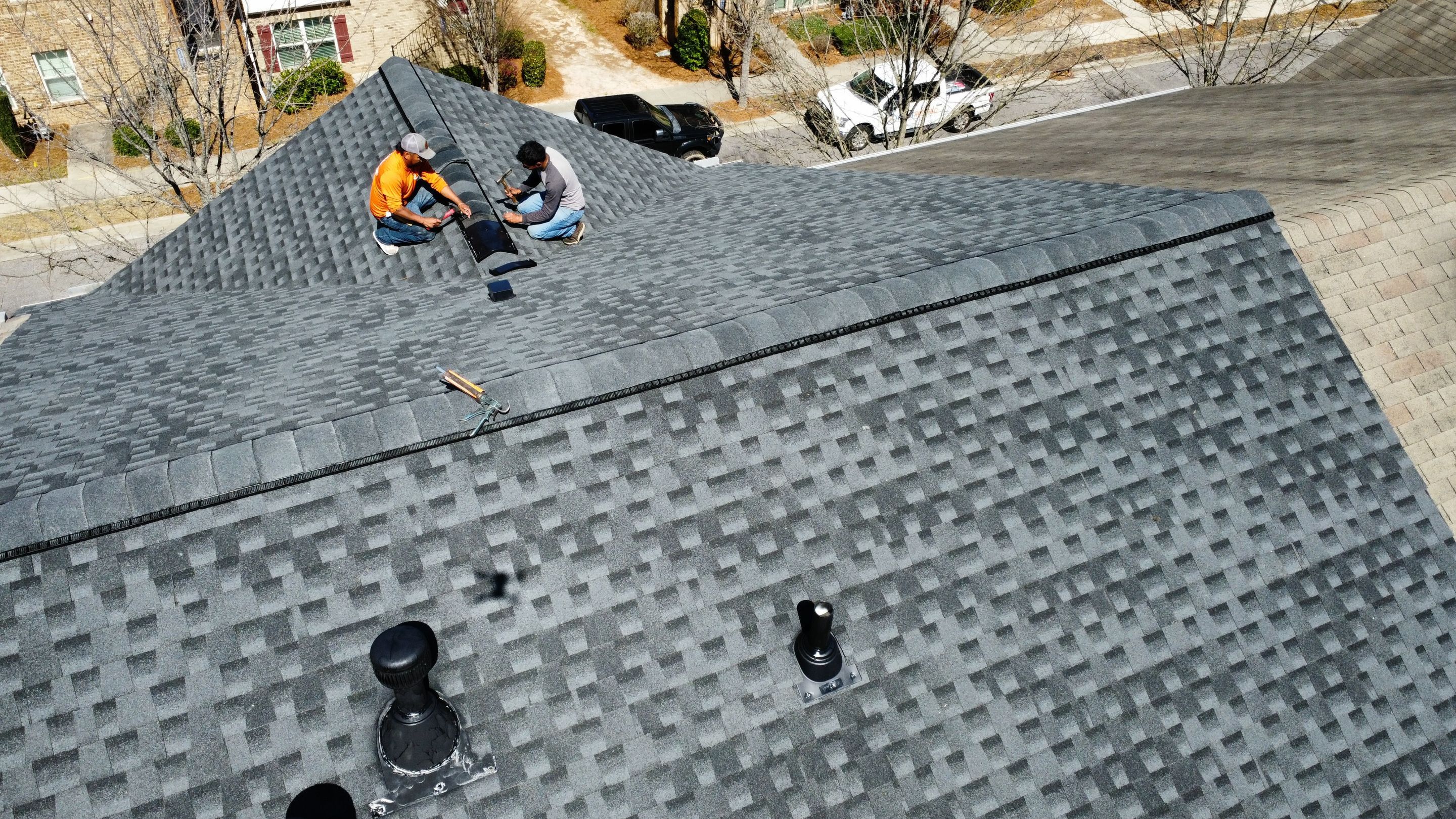 Alpharetta, GA Roof Replacement GAF Timberline HDZ Charcoal Black by Reset Roofing