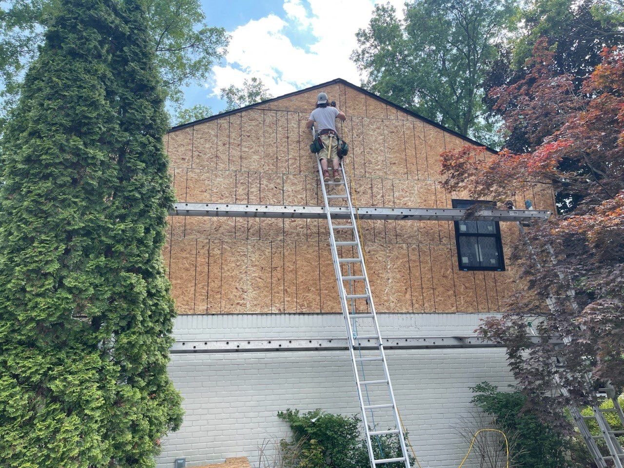 Siding Replacement using Hardie Plank S8 1/4"  Arctic White by 180 Contractors
