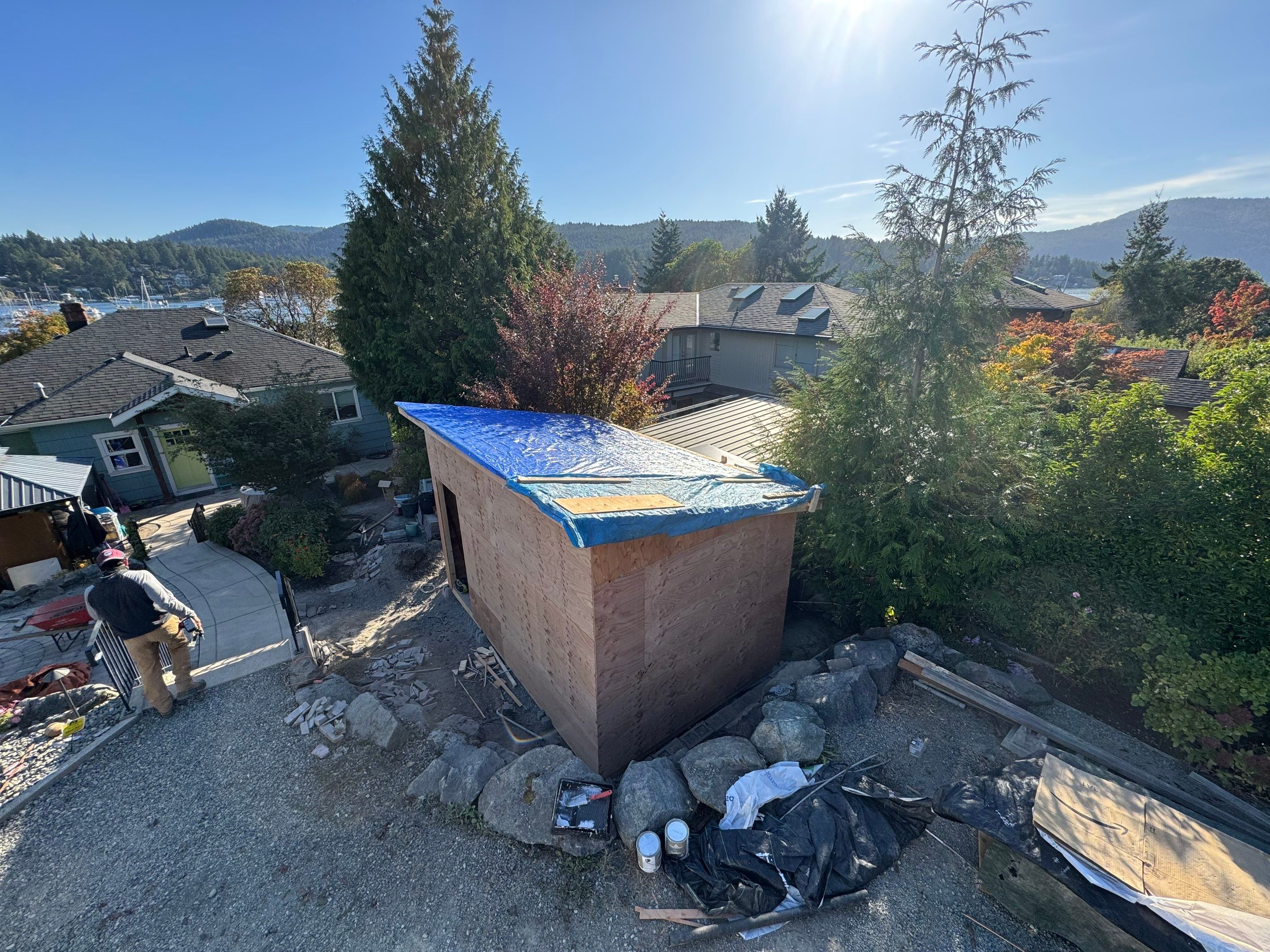 Backyard Transformation — Custom Shed, Paver Patio & Retaining Wall by Habanero Garden and Exterior Care