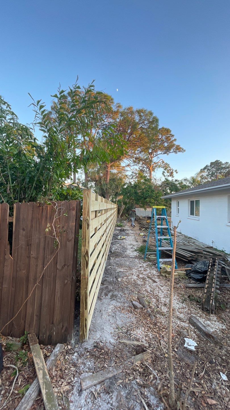 Wood Fence Installation using Horizontal Shadowbox Wood Privacy Fence by Asap fence and gates, LLC