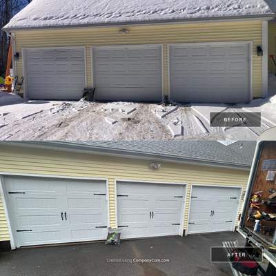 Modern Triple Garage Door Upgrade