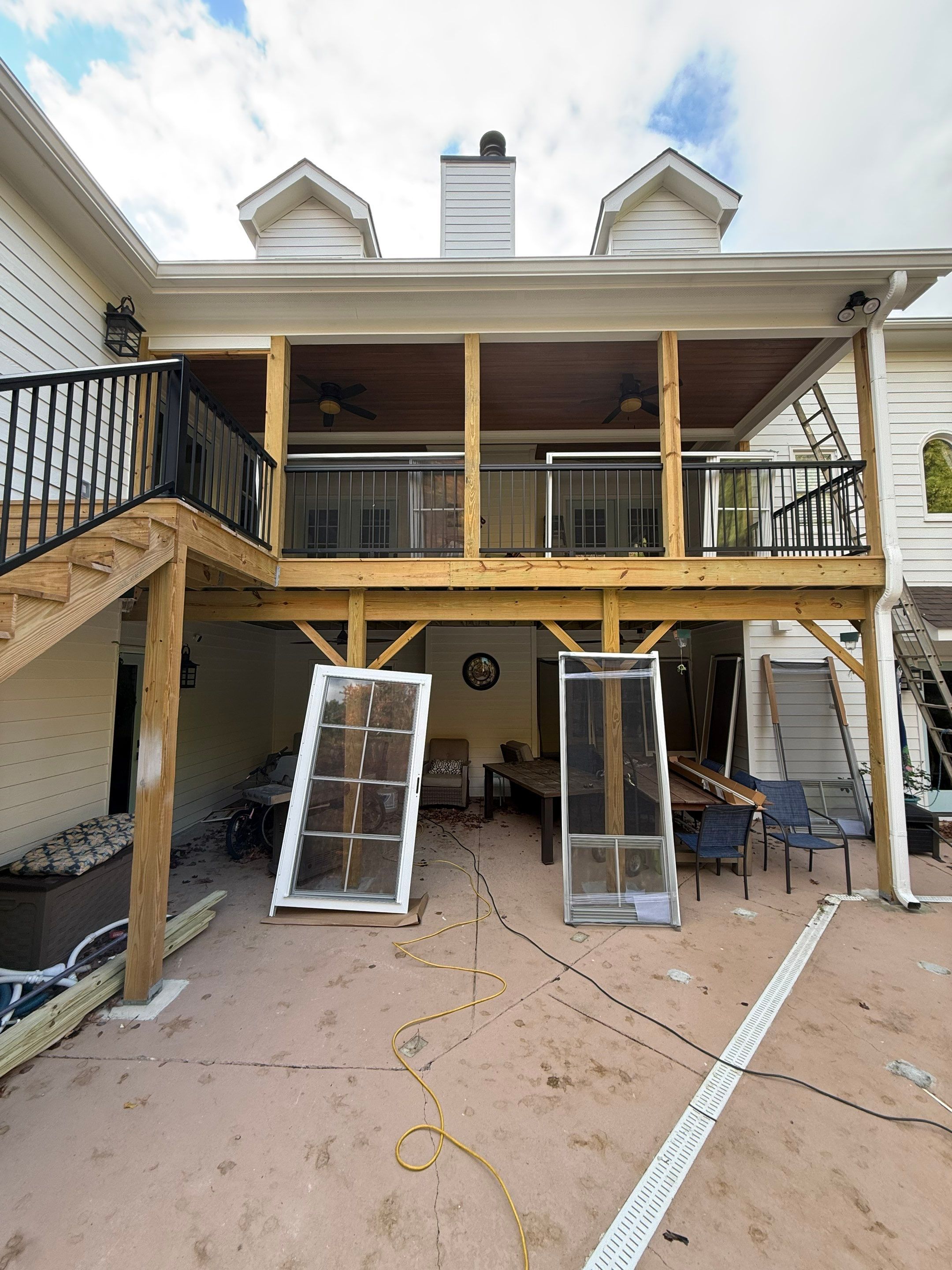 Elevated Deck and Screened-In Porch Replacement in Powder Springs by Swift Home Renovations