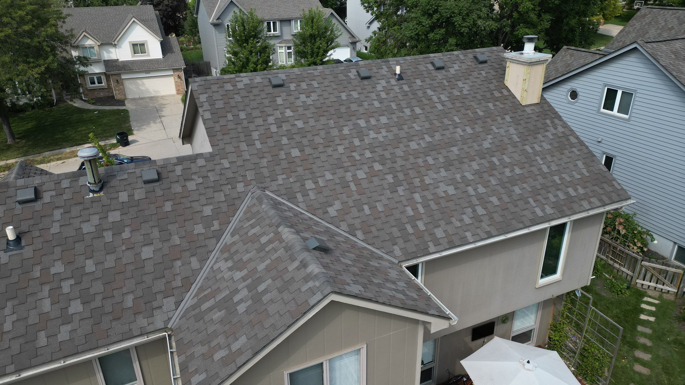 Residential Roofing Installation using IKO ArmourShake in Chalet Wood by Lightning Exteriors
