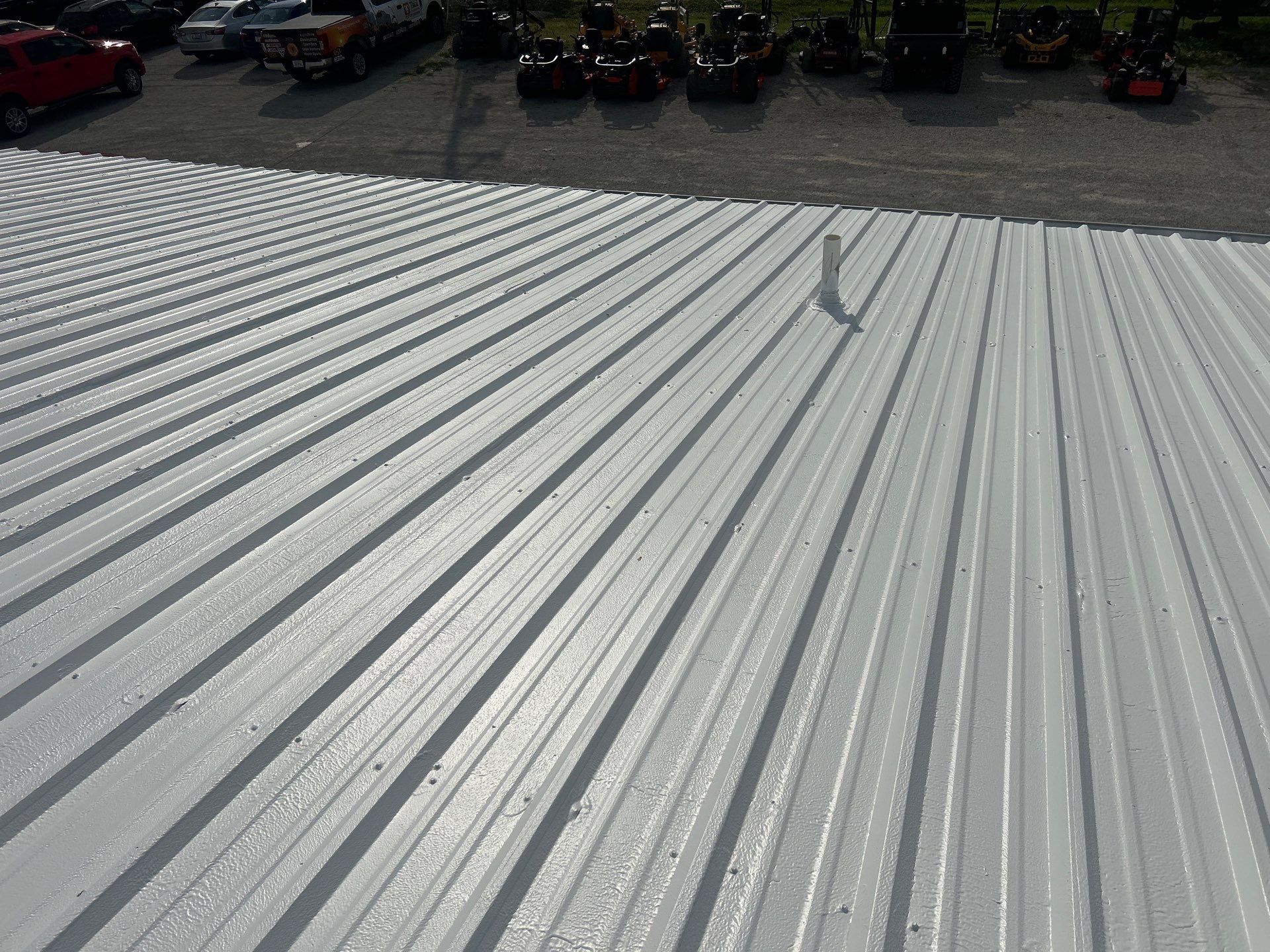 Commercial Metal Roofing Restoration using Coatings by Kentucky Commercial Roofing