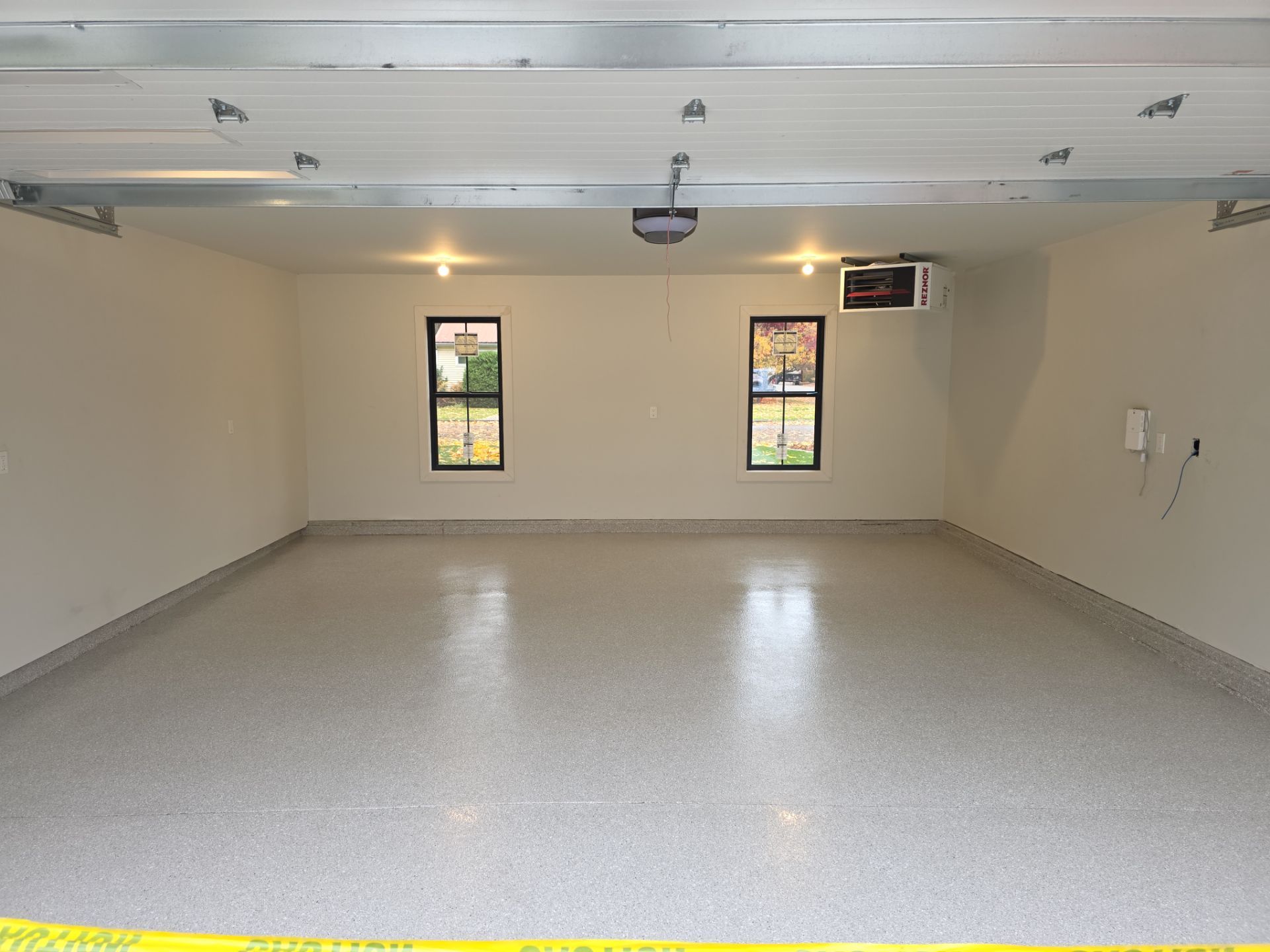 Garage Transformation using Limestone Hybrid by Croc Coatings, LLC