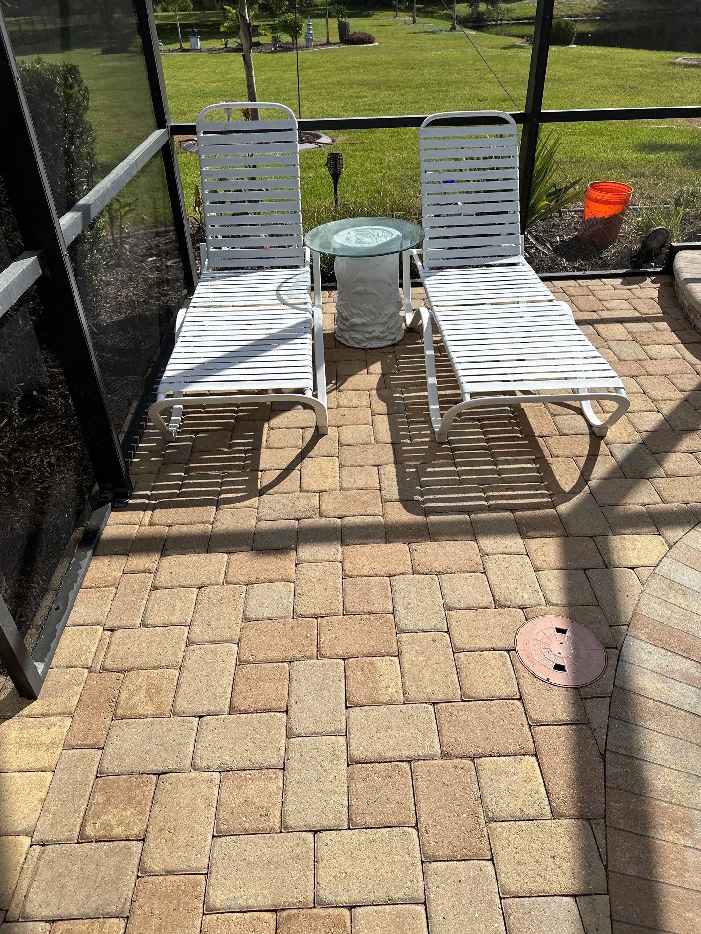Paver Driveway, Pool Deck, Outdoor Furniture & Culvert Cleaning in Winding River Community, Bradenton, FL | Sunshine AquaWash by Sunshine AquaWash
