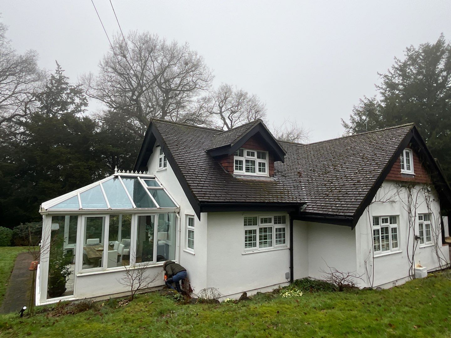 Roof and Patio Cleaning using Honda 15lpm Low Pressure Washing Machine by Ges Exterior Cleaning ltd