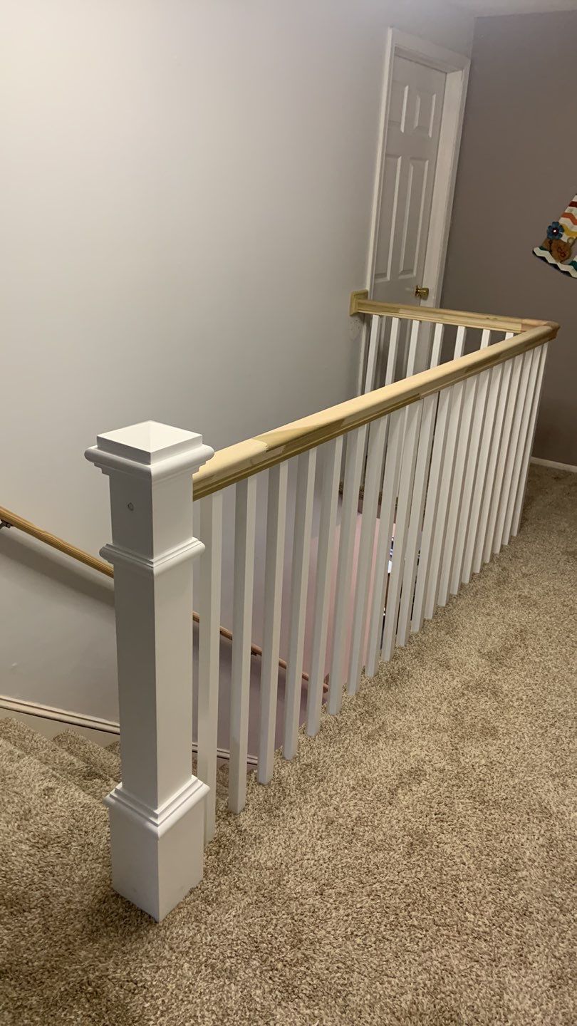 Interior Handrail Replacement using Newel Post & Handrails by A1 NERDY HOMES LLC