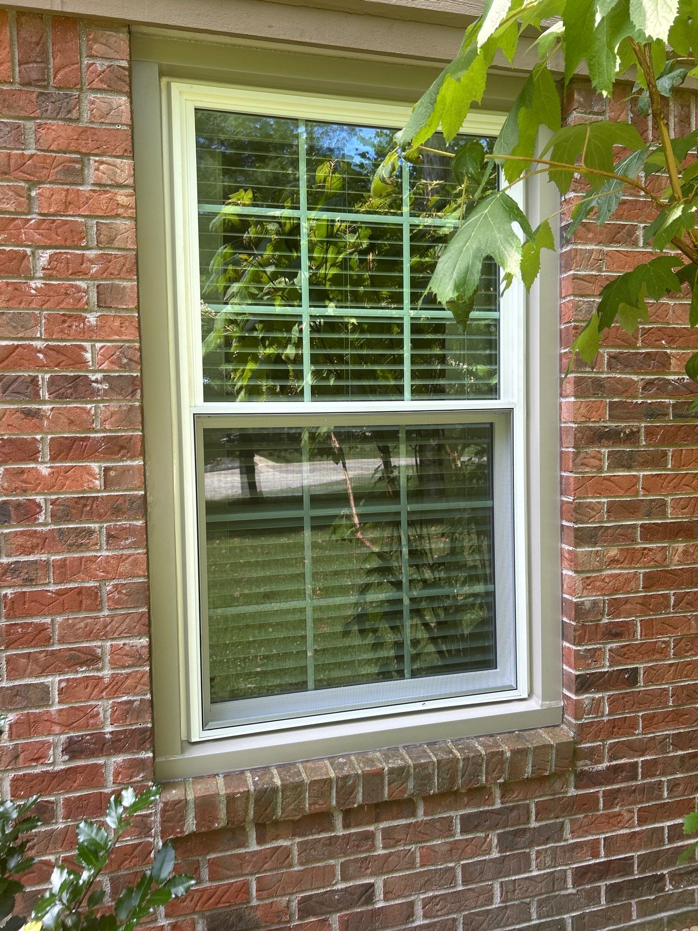 Vinyl Window and Swinging Patio Door Installation in Whiteland, Indiana by Merrifield Exteriors, LLC