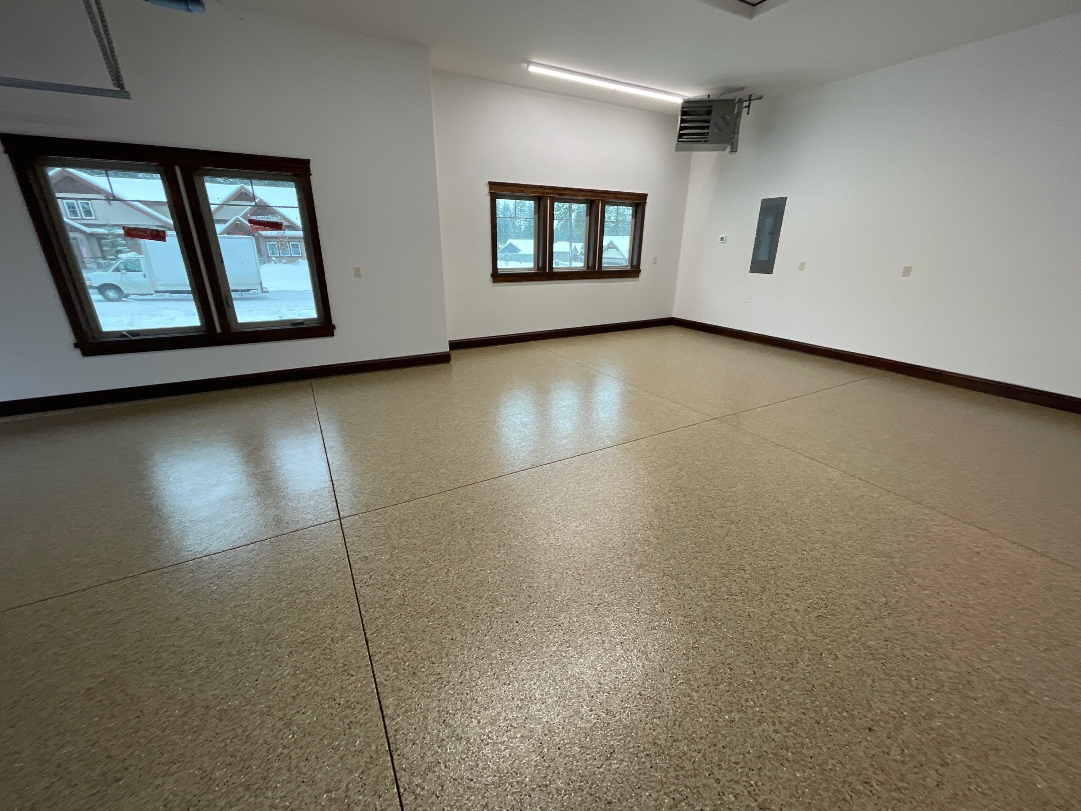 Garage Transformation using Pecan by Croc Coatings, LLC