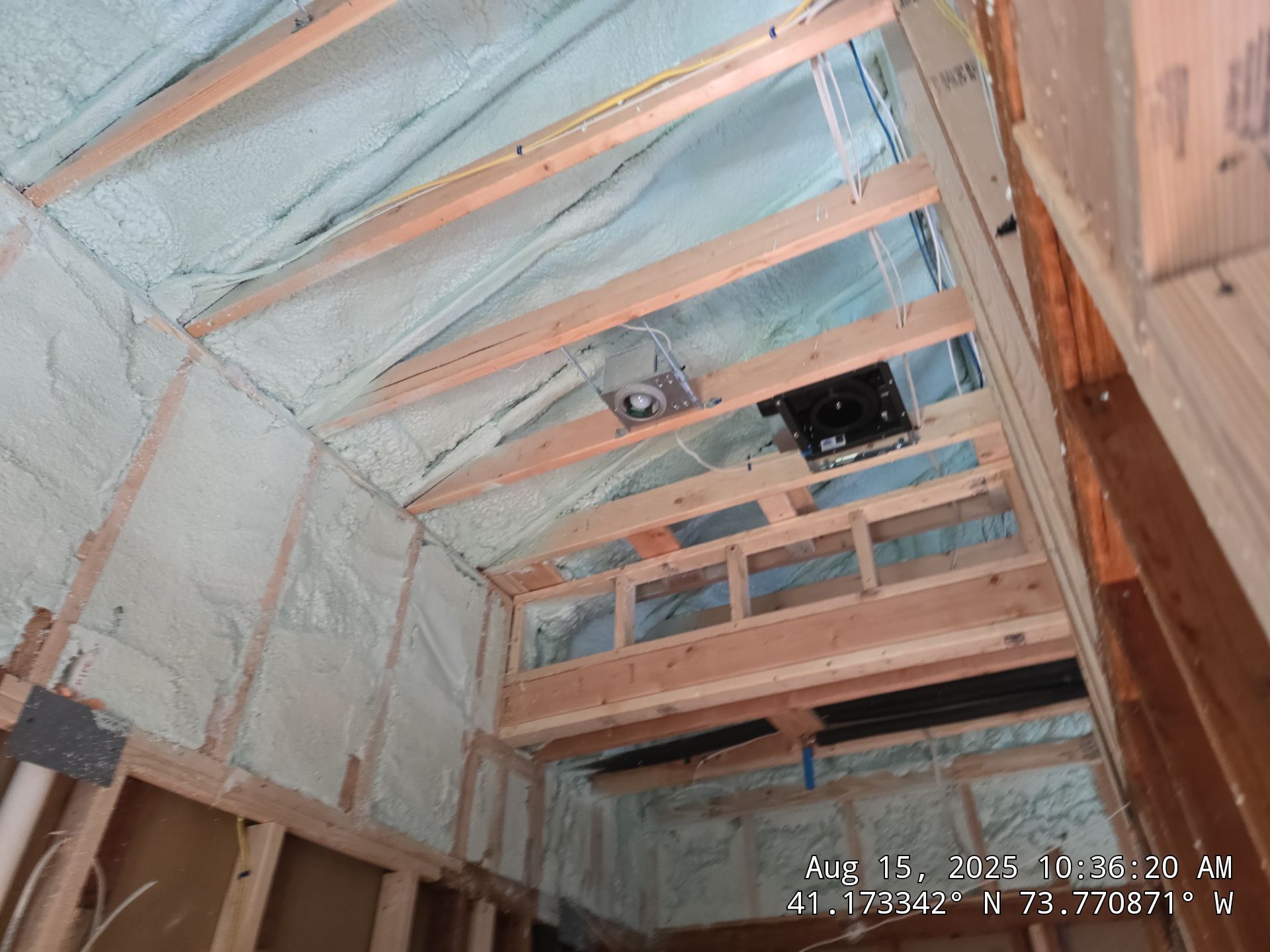Cathedral Ceiling using Closed Cell Spray Foam by NYS Foam & Energy