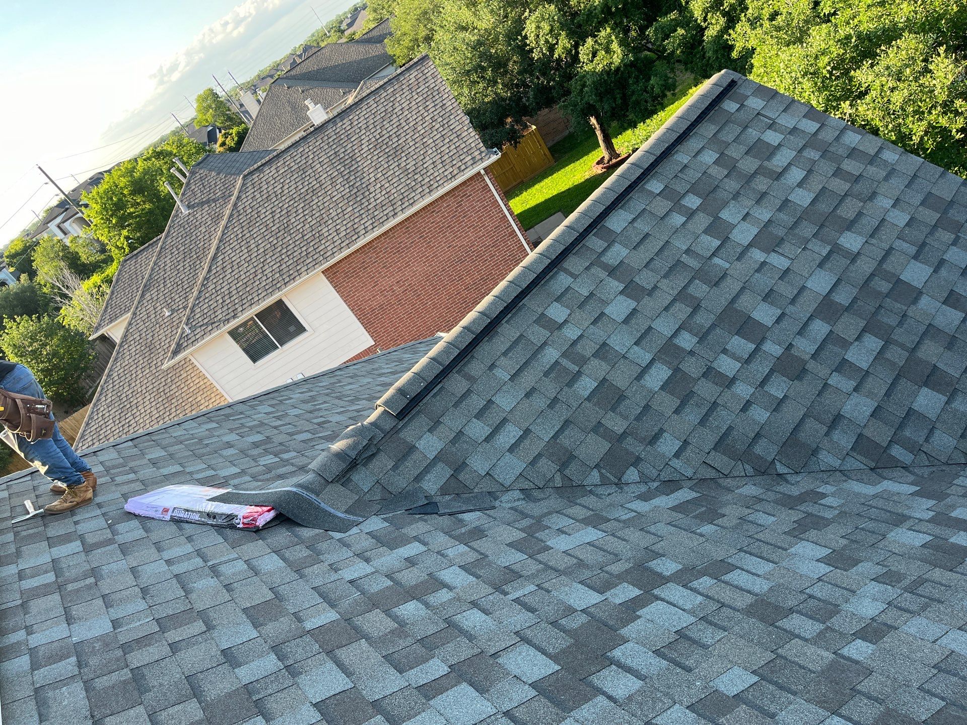 Residential Roofing Installation using Owen's Corning Duration (Lifetime) Shingles by Roof Repair Company