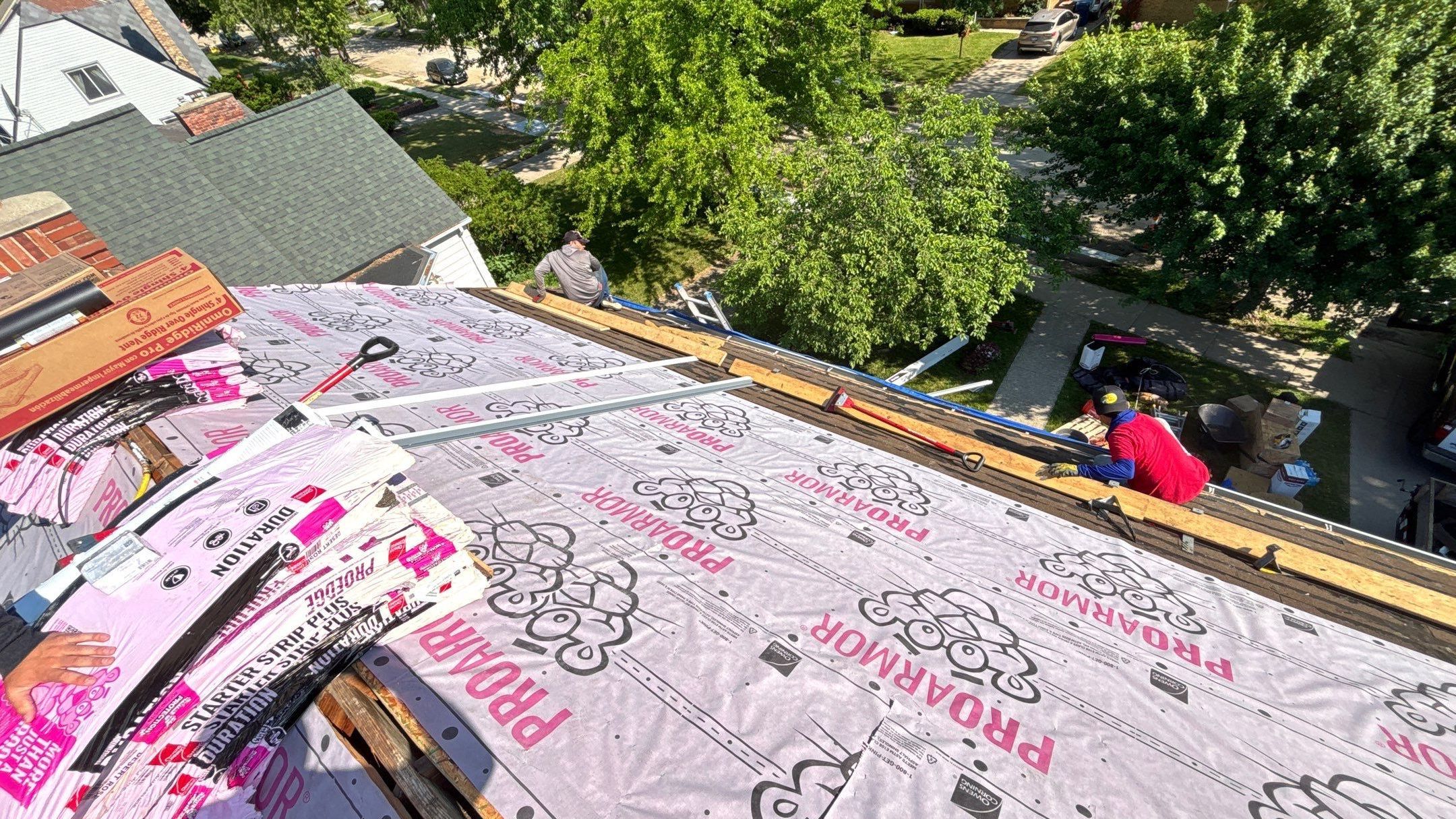 Roof Replacement using Owens Corning Desert Rose by 180 Contractors