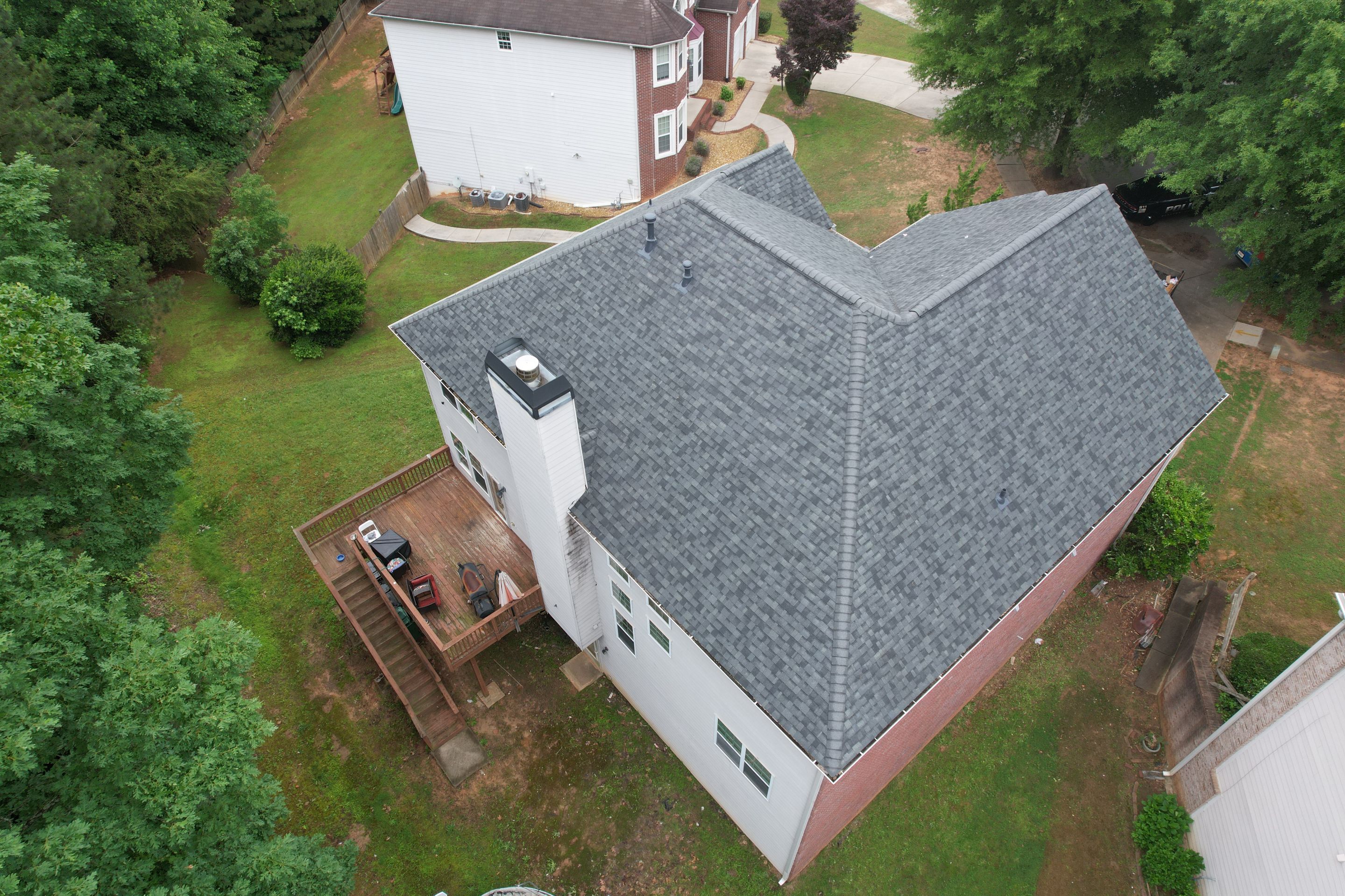 Residential Roof Replacement using Owens Corning Estate Gray by Inspector Roofing and Restoration