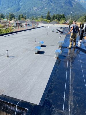 Residential ReRoofing Installation using IKO 2ply sbs