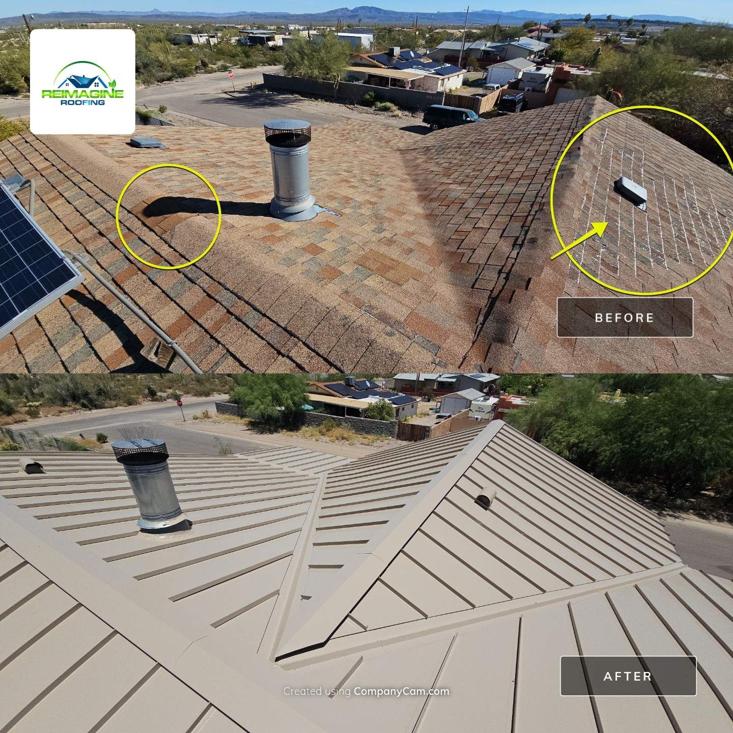 Champagne Standing Seam by Reimagine Roofing