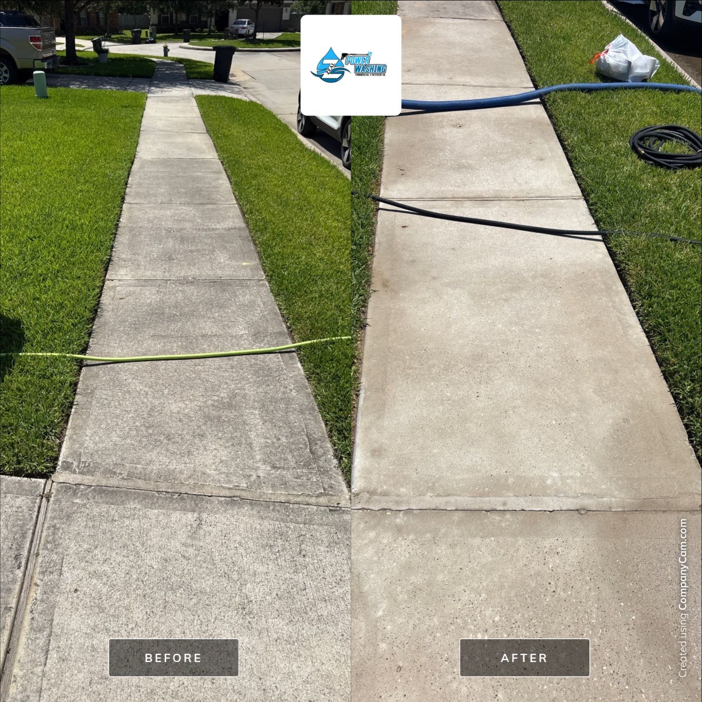 Complete Exterior House Wash and Concrete Cleaning by Zeal Power Washing