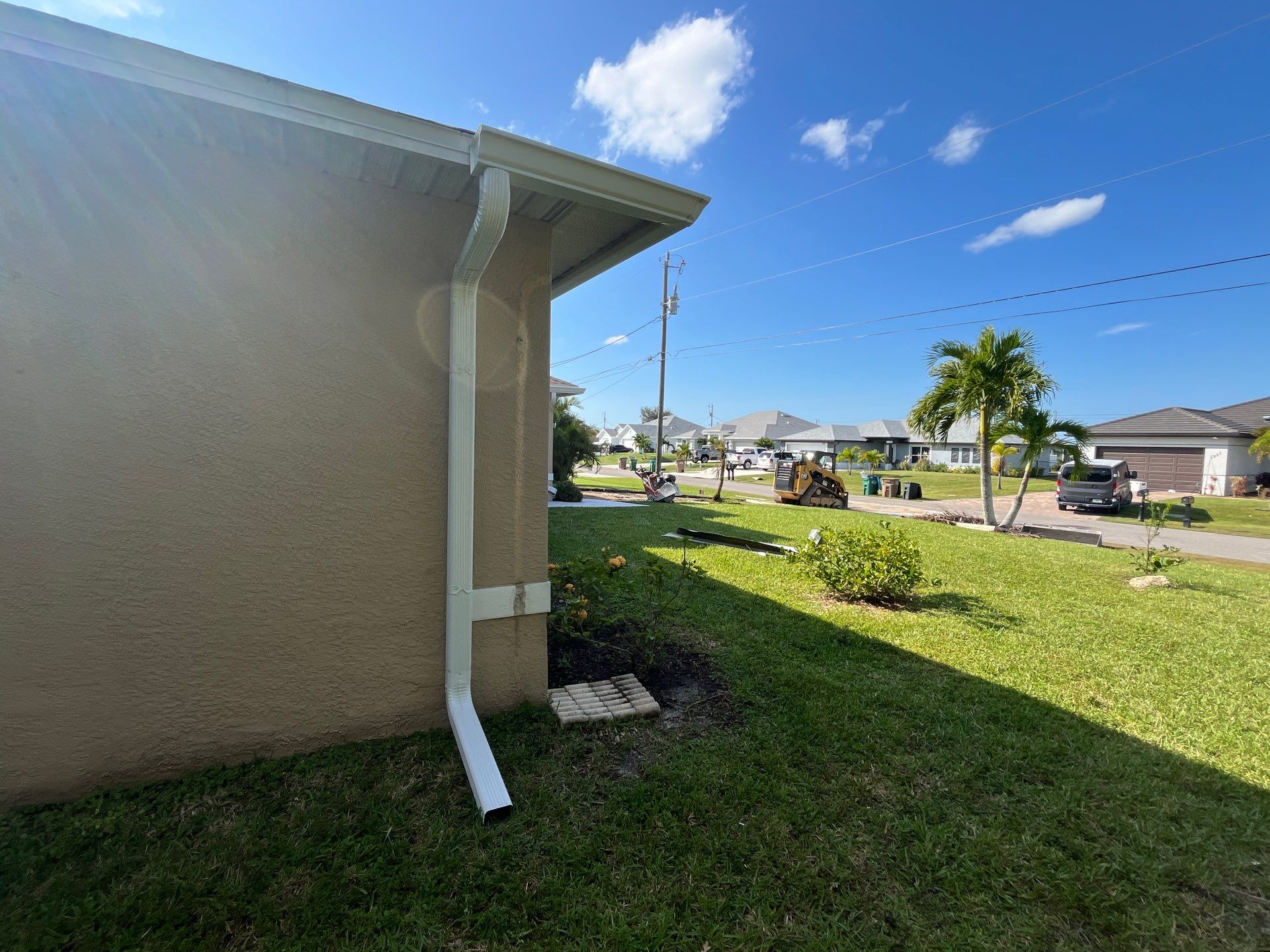 Downspout Extensions for Cape Coral Homes  by Gutter Professors