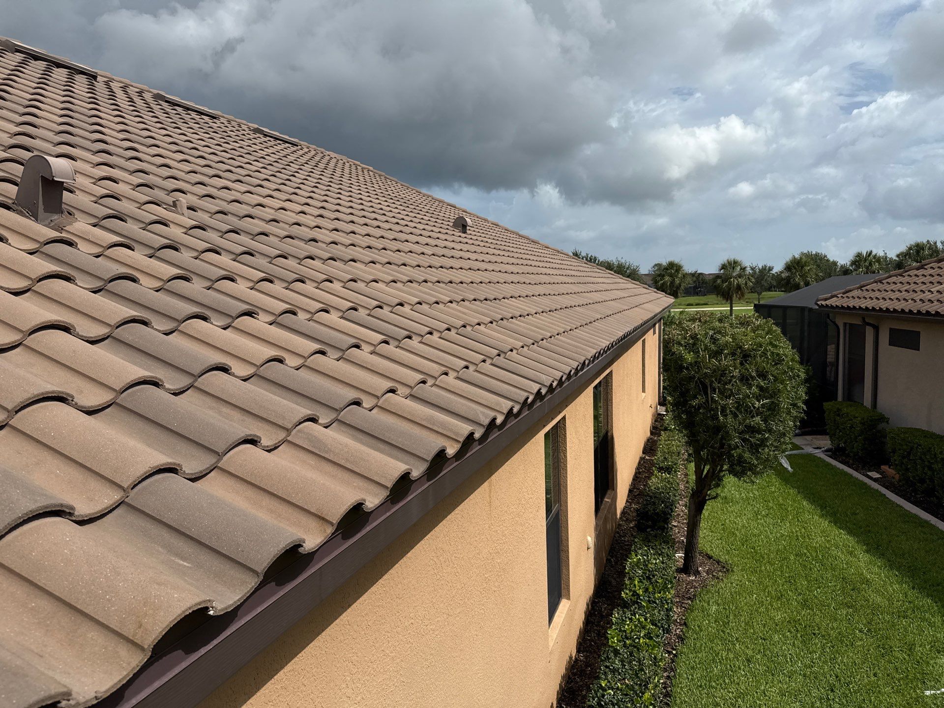 Tile Roof Cleaning & Paver Driveway Restoration – Artisan Lakes Esplanade, Palmetto, FL by Sunshine AquaWash
