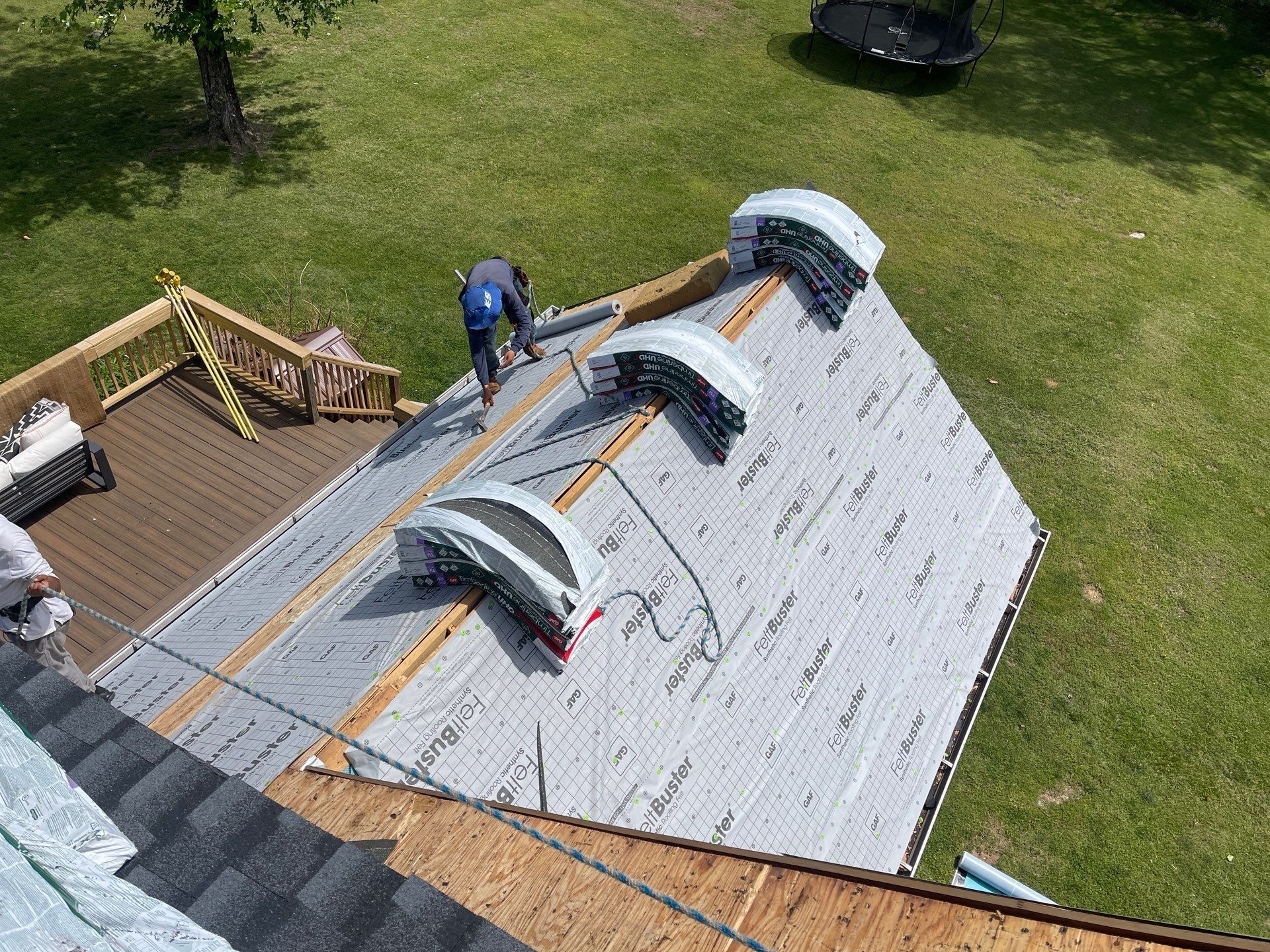 Residential Roofing Installation using GAF Timberline HDZ Charcoal by Undersun Roofing 