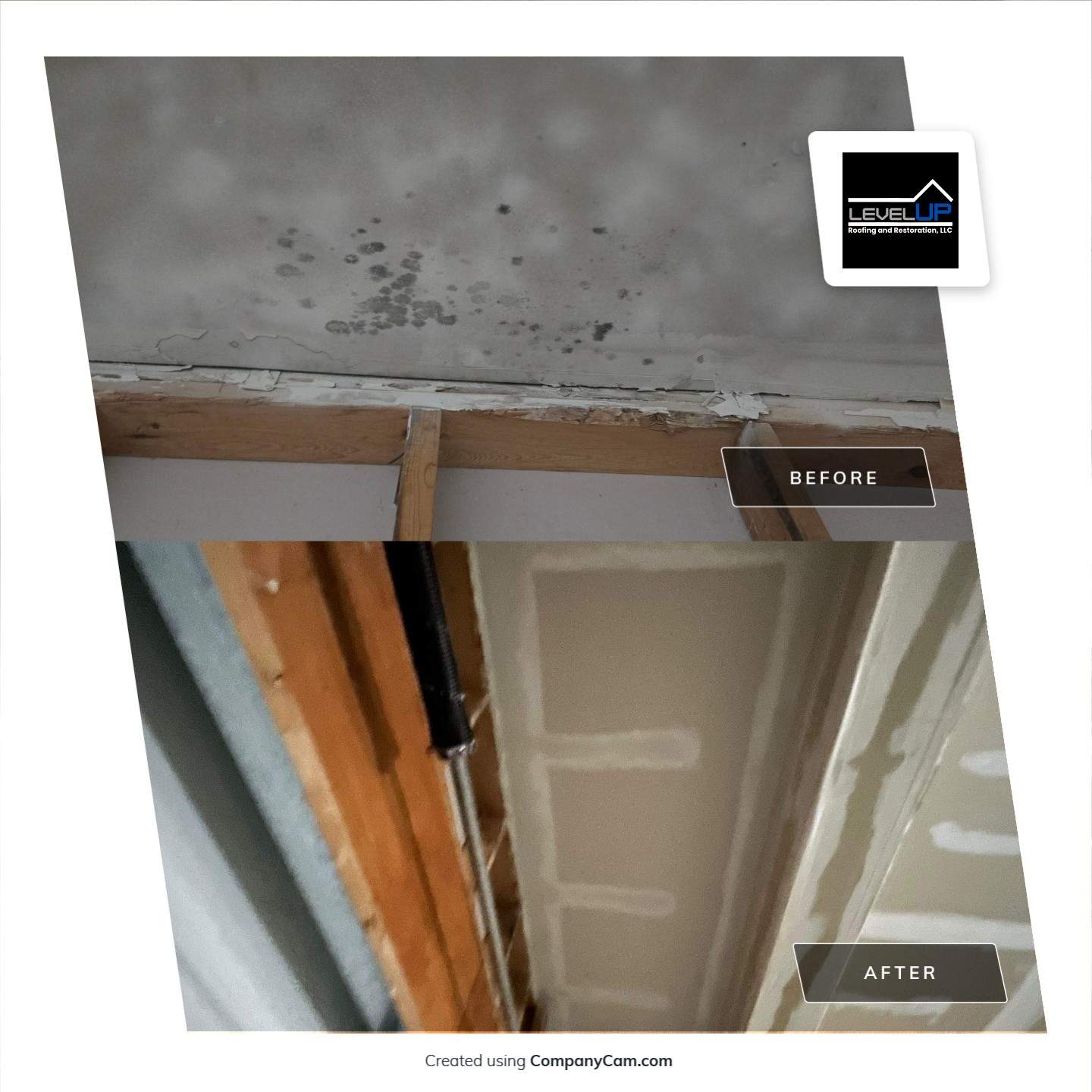 Roof Leak Repair and Drywall Restoration for Beavercreek Residence by Level Up Roofing and Restoration Services LLC