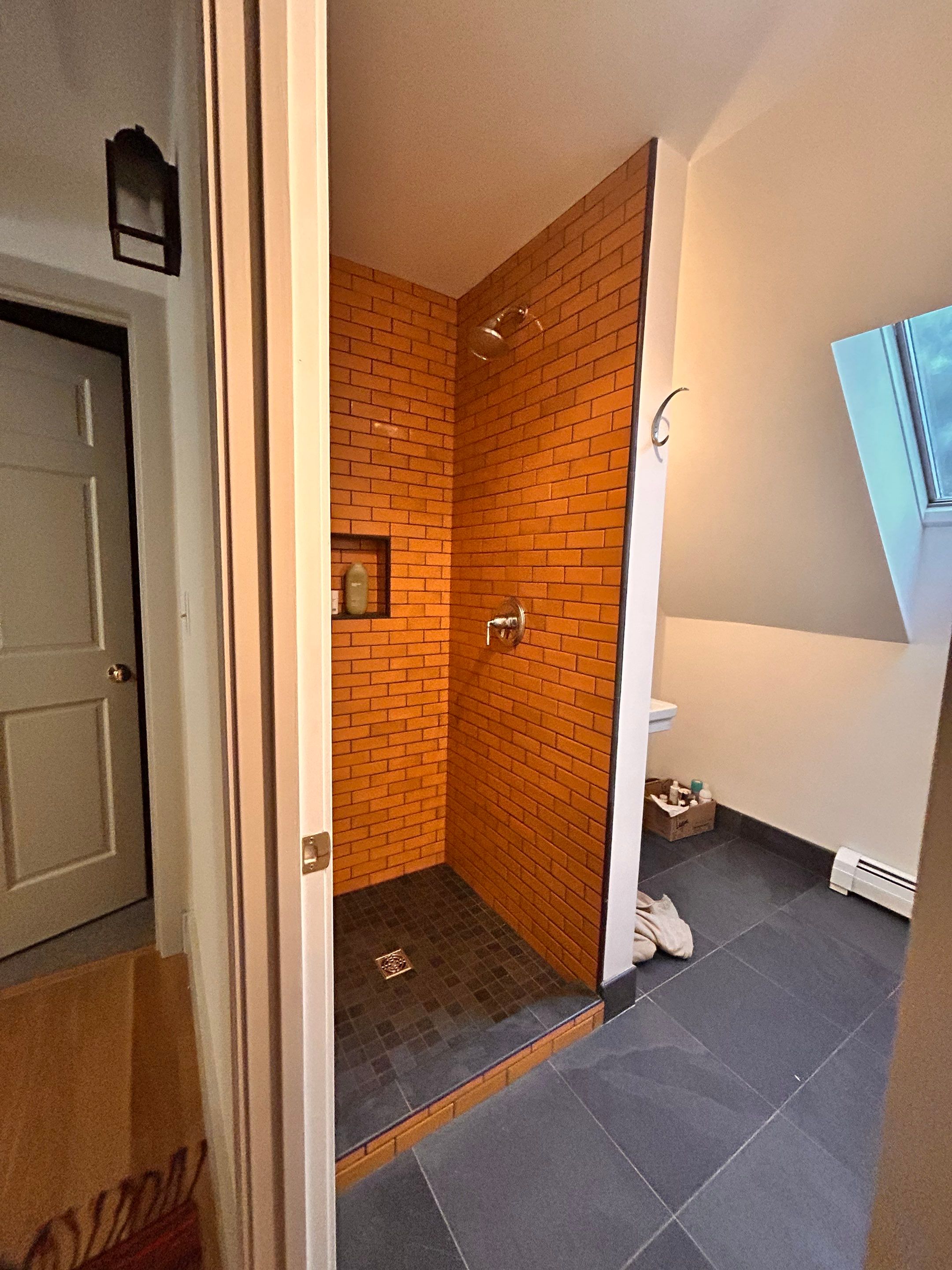 French Door Shower using Tempered Shower Glass by Cheshire Glass Company