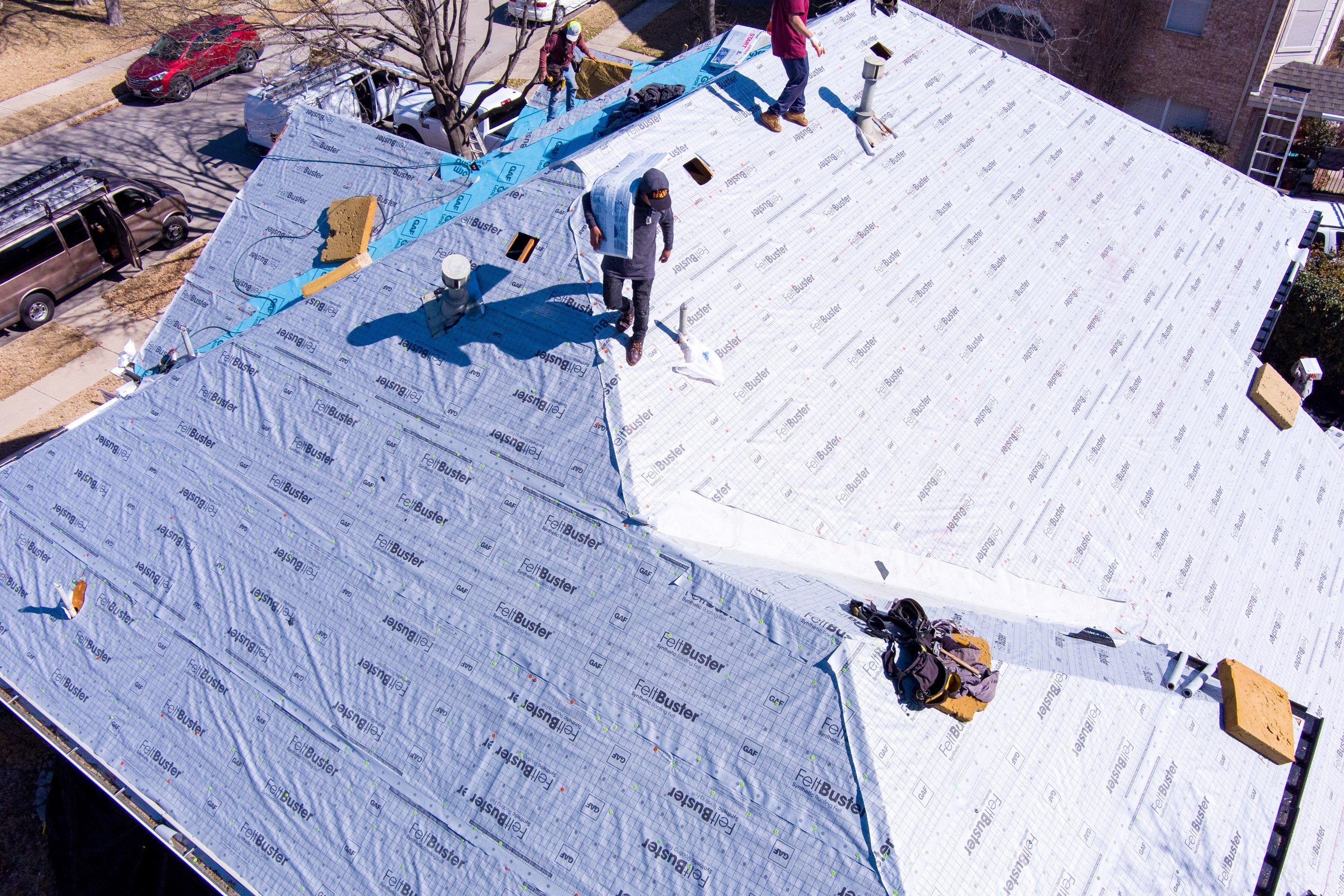 Major storm damage required full roof replacement along with other exterior repairs by First United Roofing & Construction