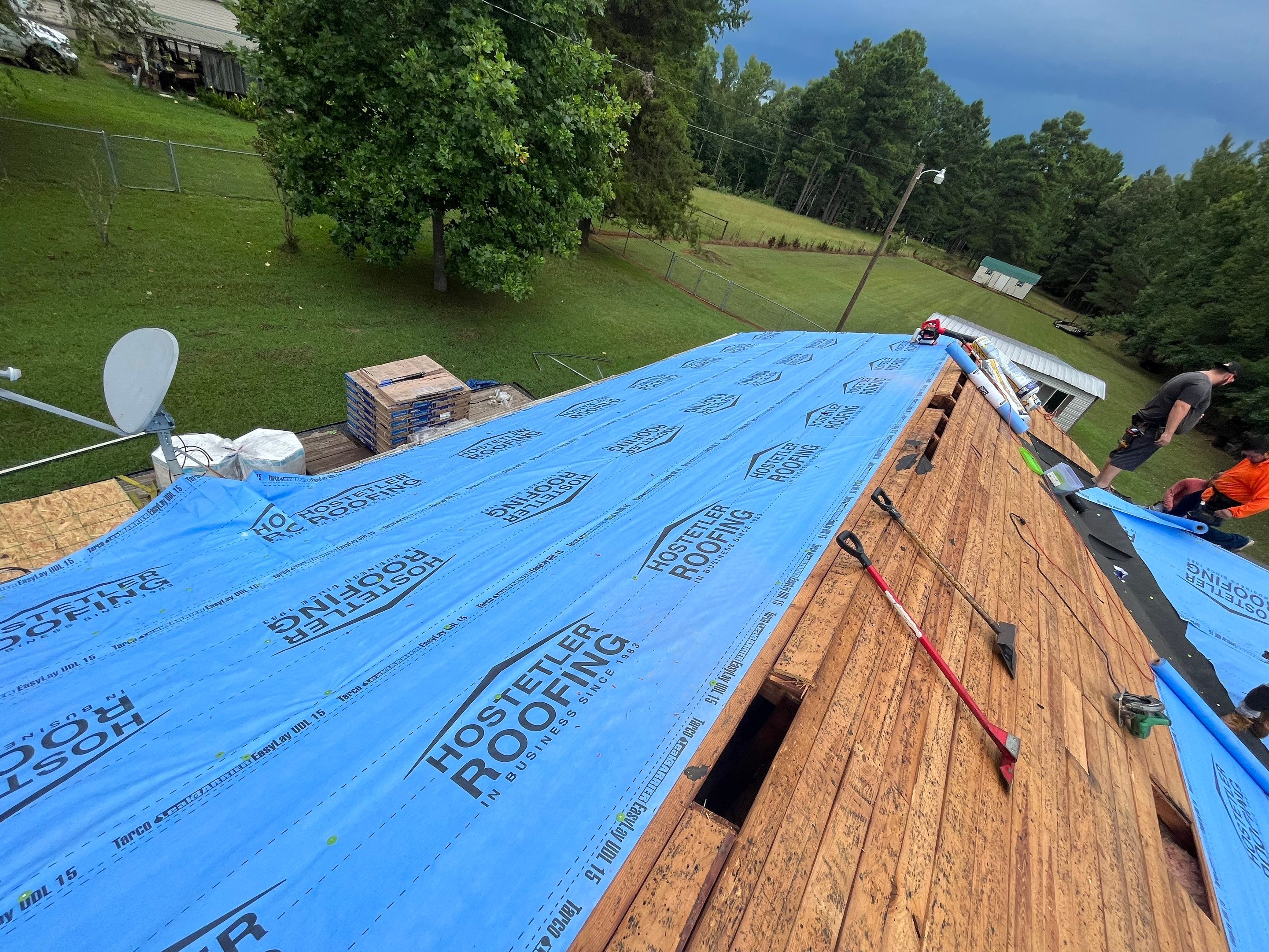 Residential Shingle Reroof using CertainTeed XT25: Moire Black by Hostetler Roofing