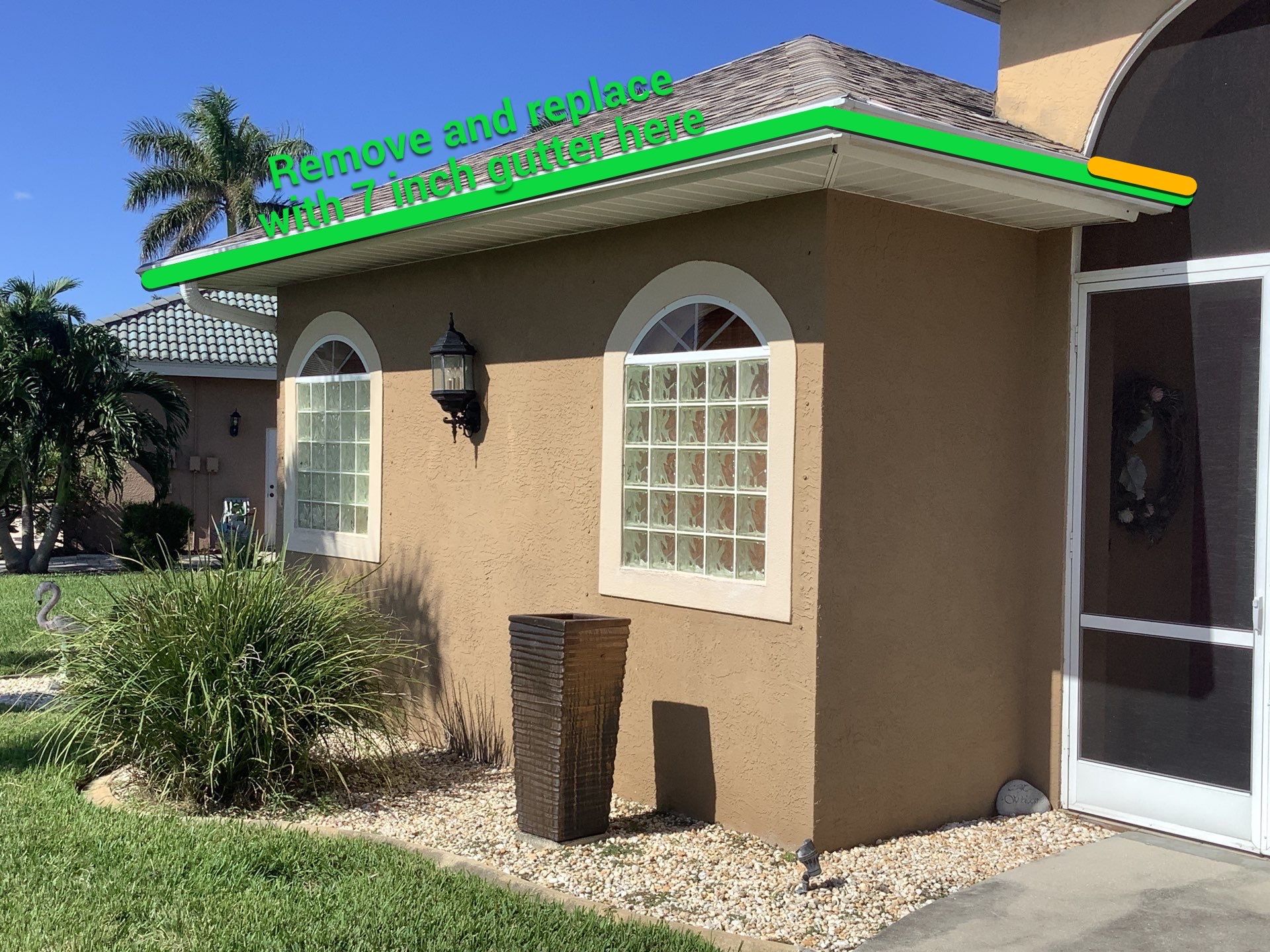 7-Inch Gutters for Large Homes in Cape Coral FL by Gutter Professors