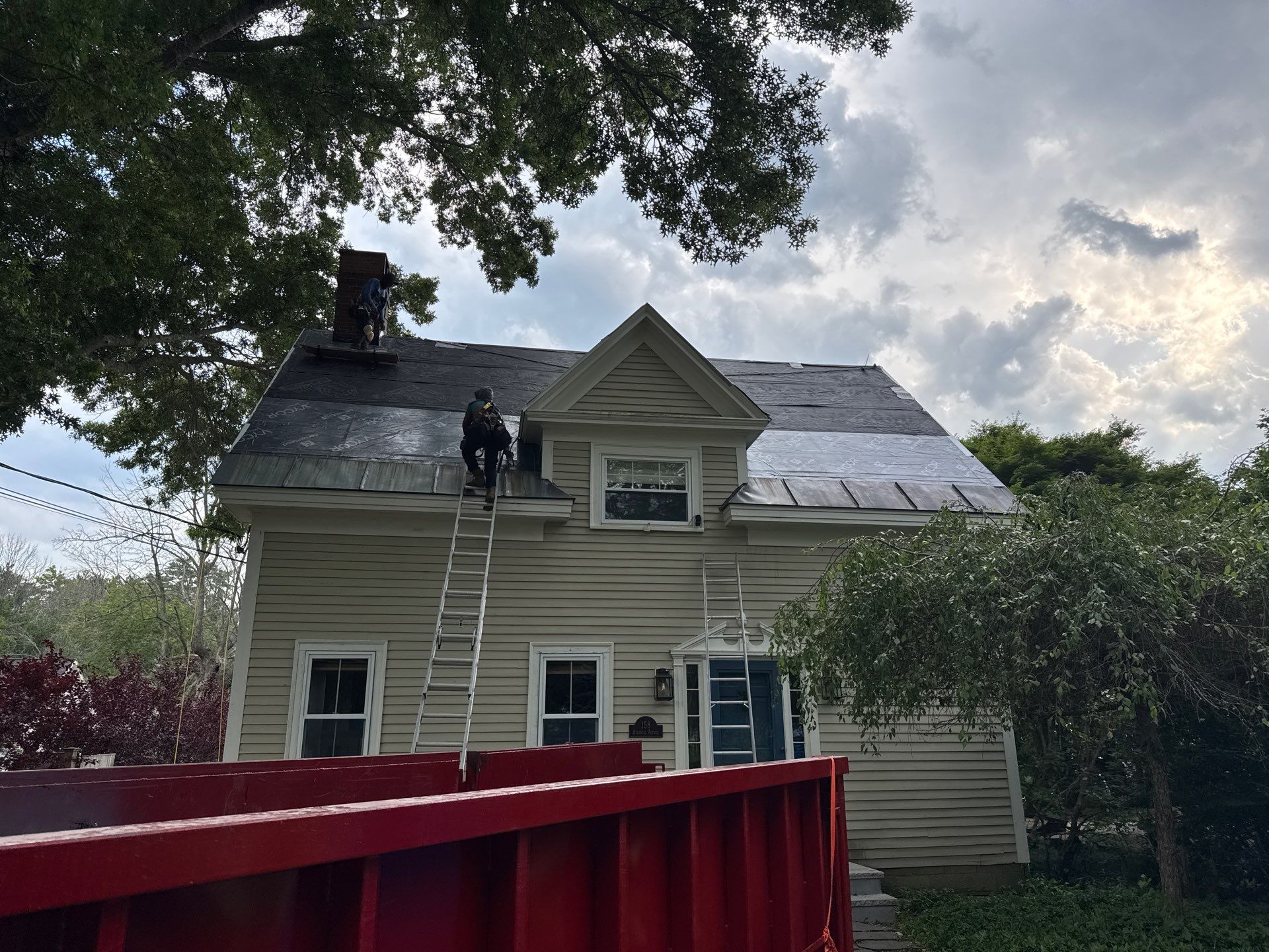 Pine and Mill Road Dormer Reroof in Weathered Wood — North Hampton, NH — additional view by Compass Exteriors