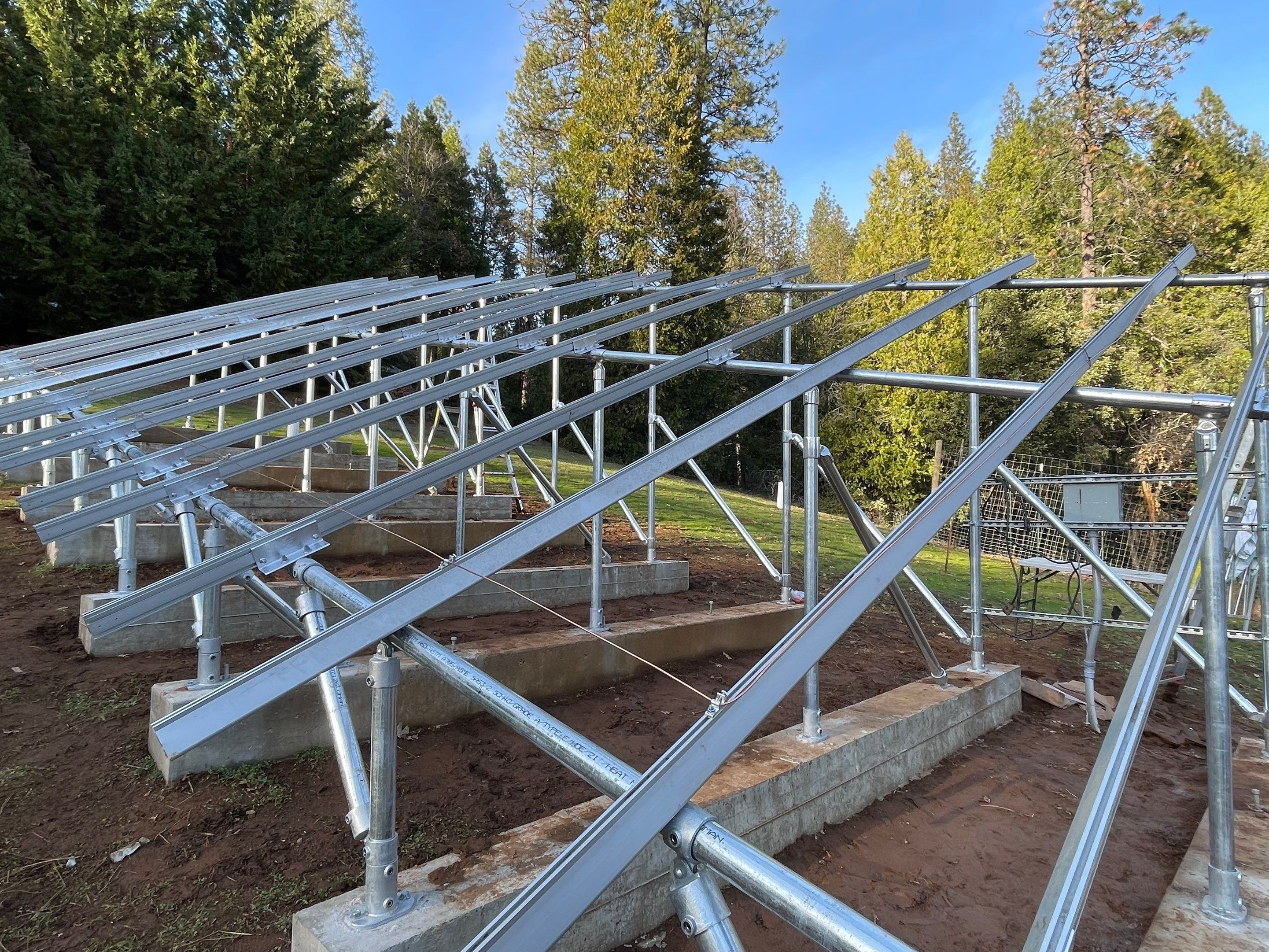 Replaced damaged solar panels on a Ground Mount System by Byers Enterprises 