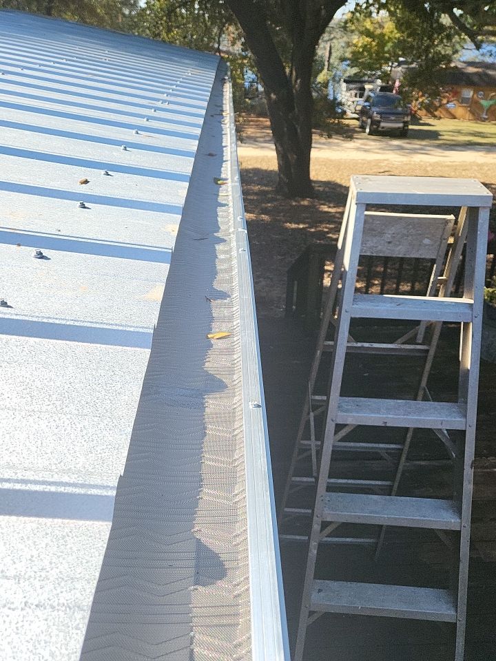 Gutter Installation using K-Style Seamless Gutters and LeafBlaster Pro Gutter Guards by Gutter Professors