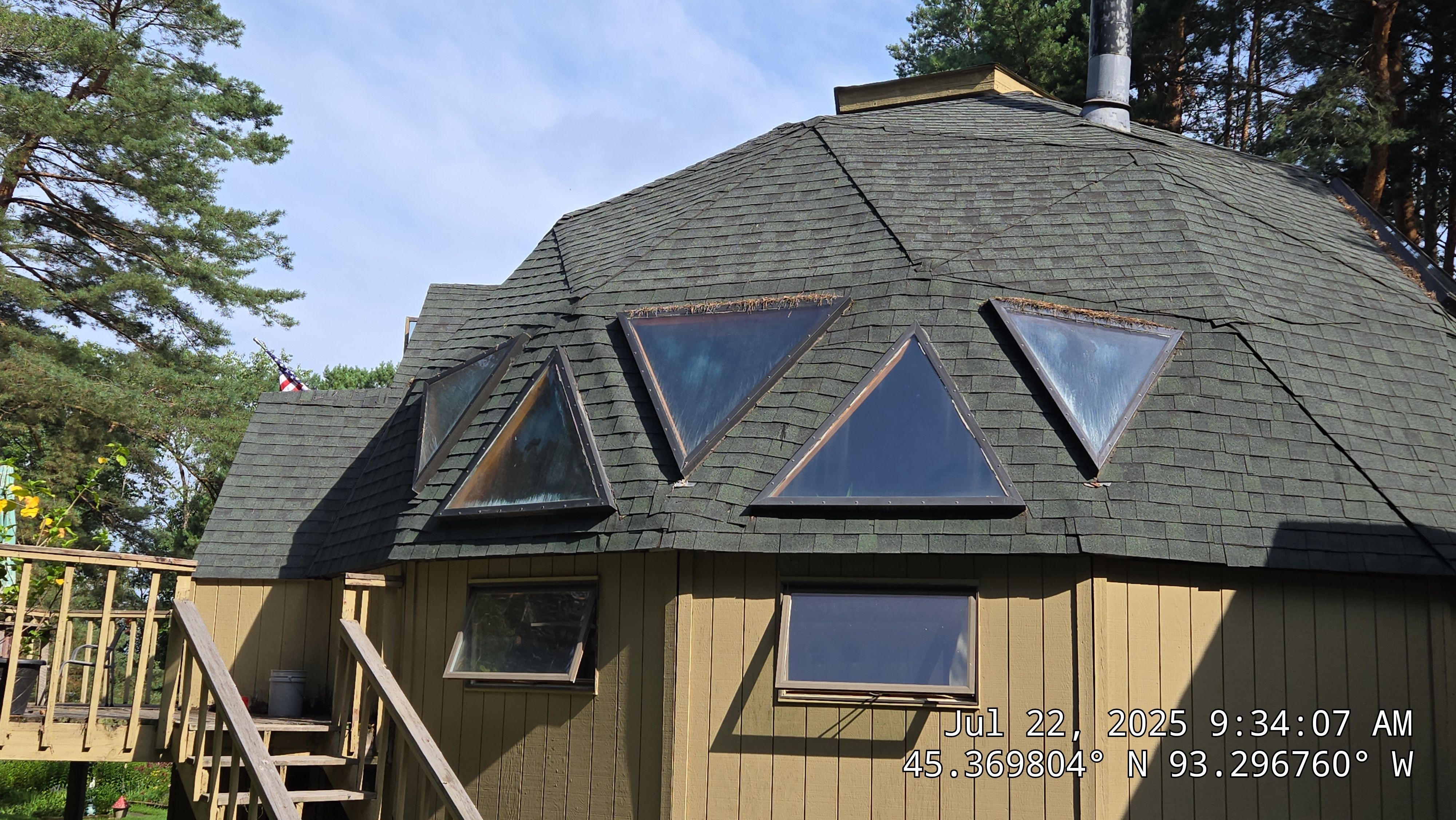 Roof Replacement on Dome House in Oak Grove  by Ascension Roofing & Siding