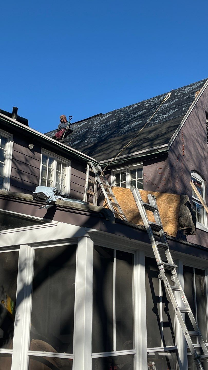 Slate Roof Removal using Atlas Storm Master Slate by Total Exteriors