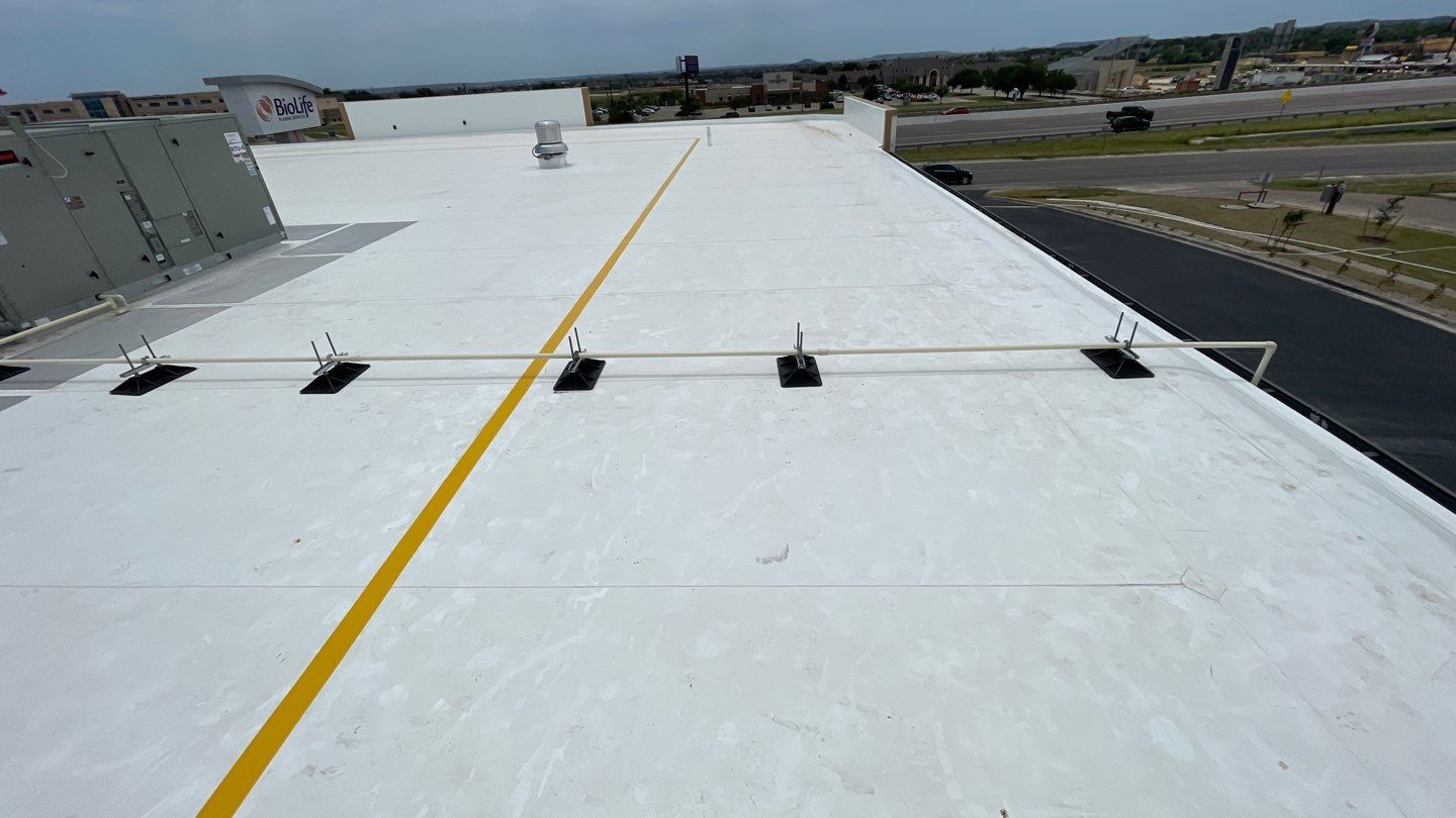 Bio-Life Commercial Roof Replacement using IB Systems PVC by Roof Experts