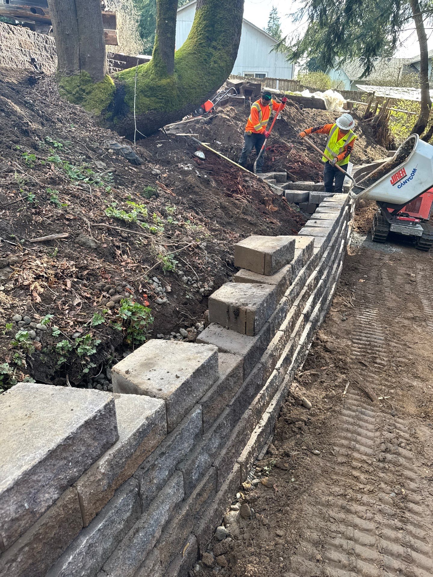 Retaining Wall and Backyard Renovation | Everett  by Jireh Asphalt & Concrete Inc 