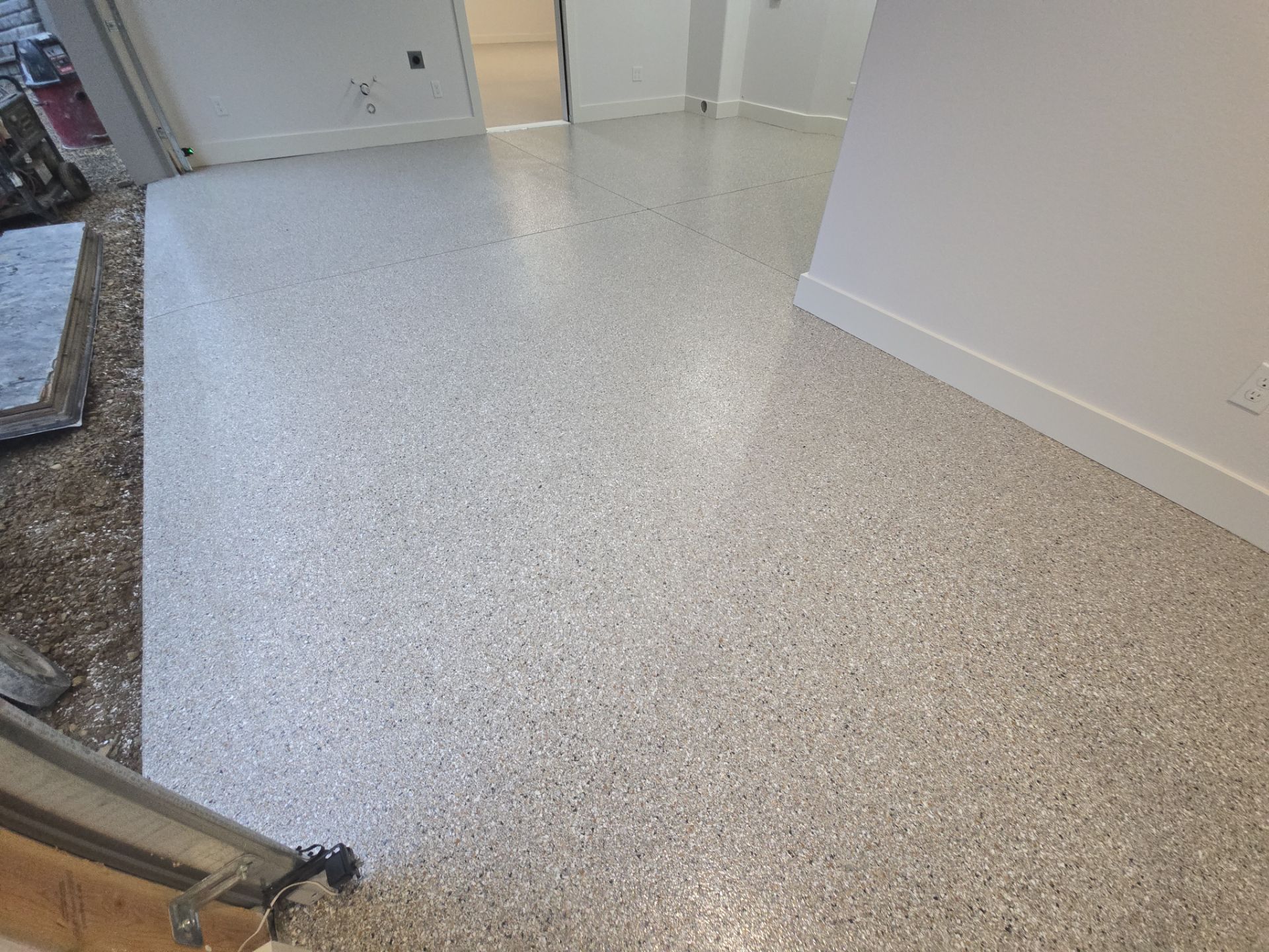 Garage Transformation using Claystone Hybrid by Croc Coatings, LLC