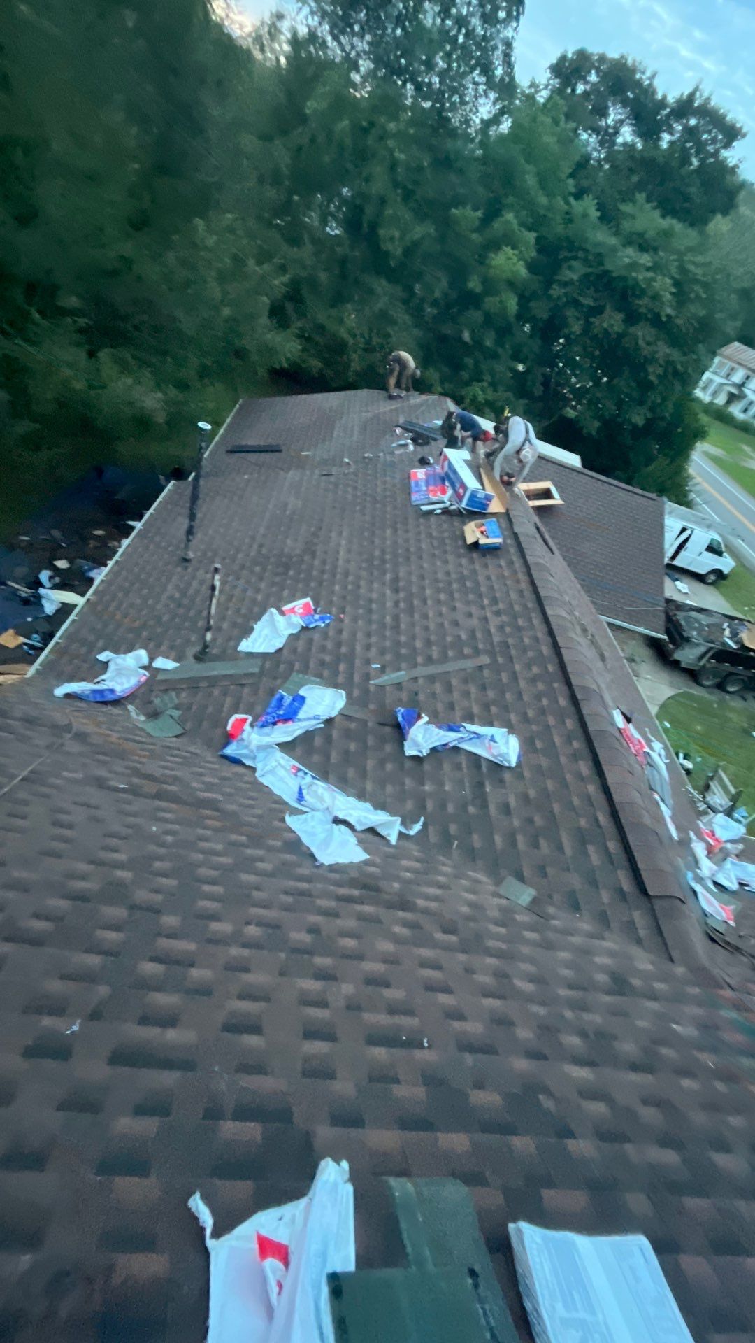 Residential Roofing Installation using GAF TImberline HDZ Hickory by Rainstoppers Roofing