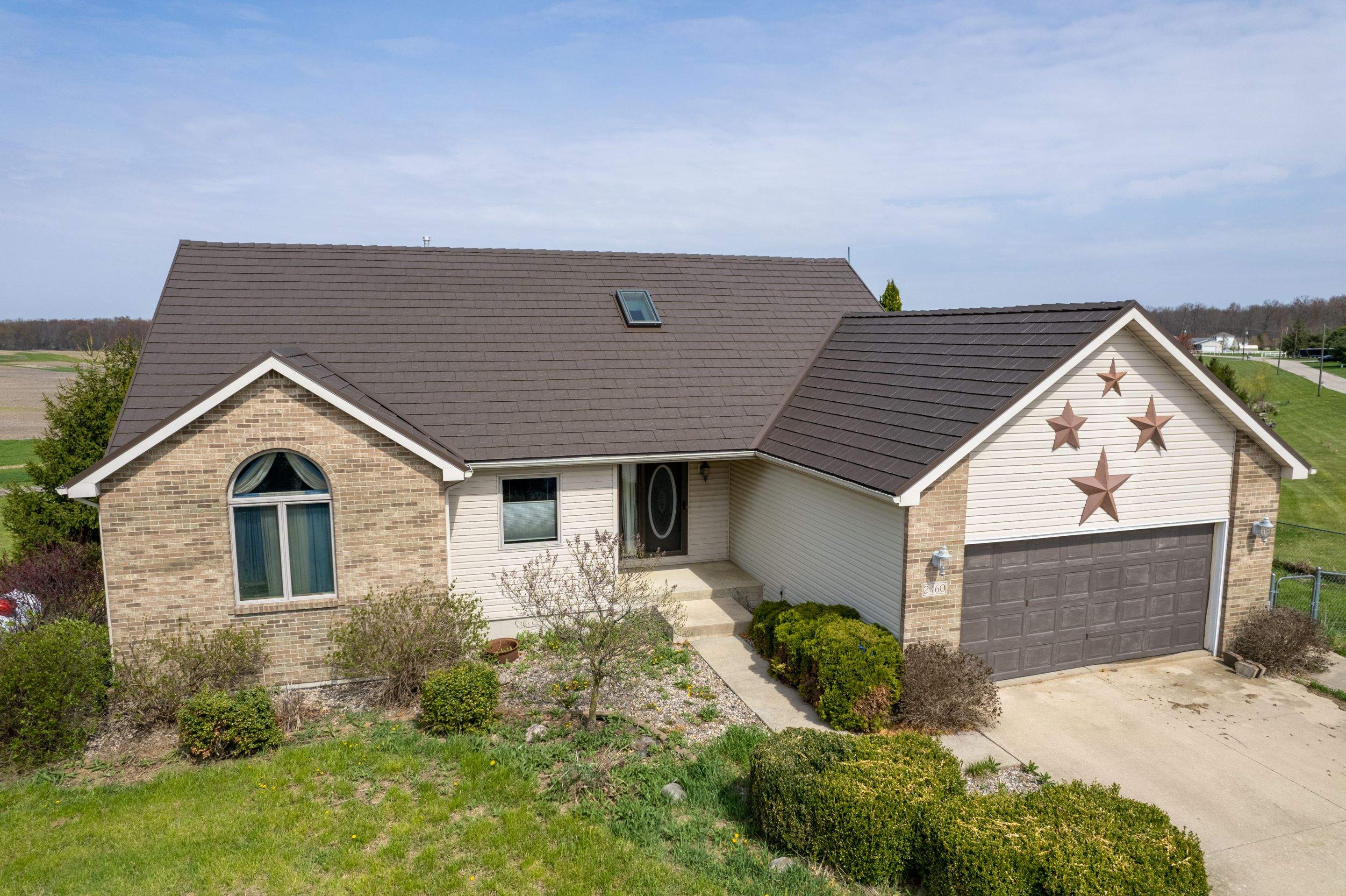 Slate Profile Metal Shingle Roof Replacement After Storm Damage in Columbia City, Indiana by 4Ever Metal Roofing