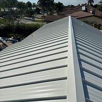 24ga 1.5" Mechanical Seam Solar White by Total Roofing System The Metal Roof Experts