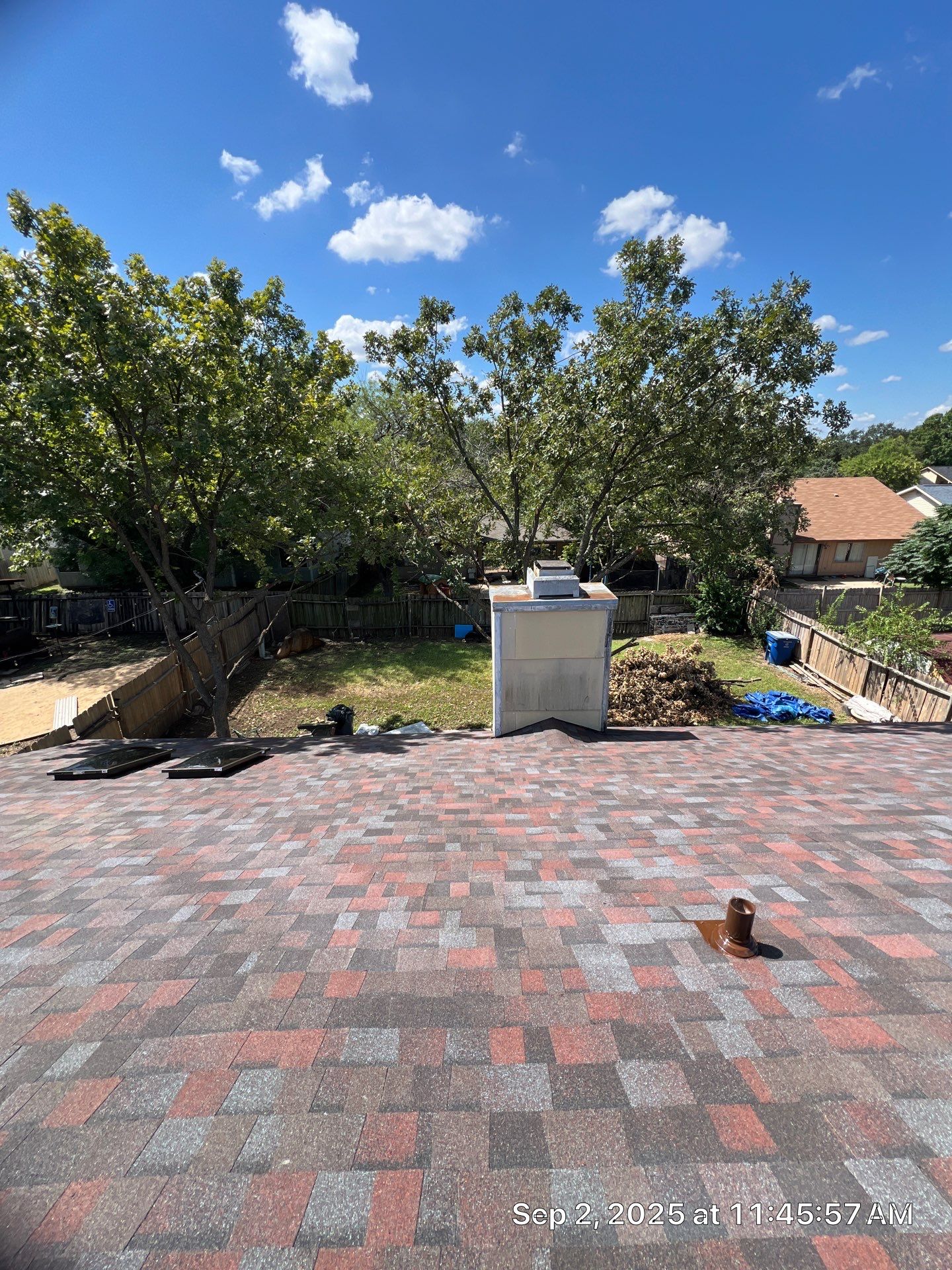 Merlot Roof Replacement & Tinted Skylight Installation | San Antonio, TX by Ayan Roofing