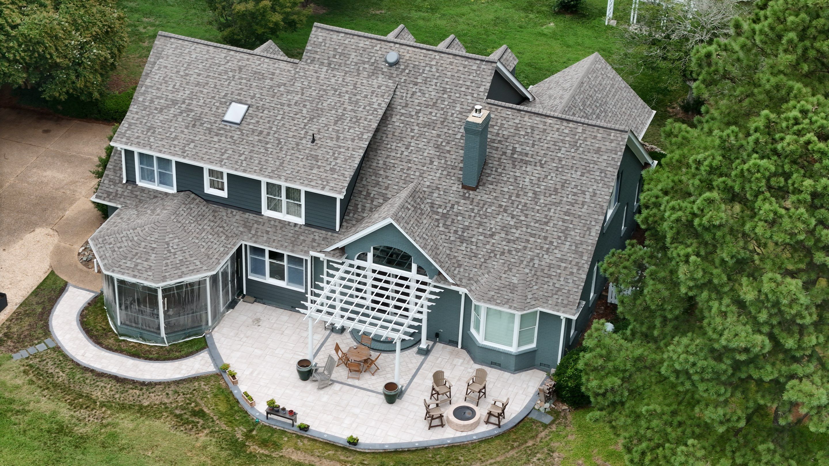 Roof Replacement and White Gutter Installation in Gloucester by Cade Construction